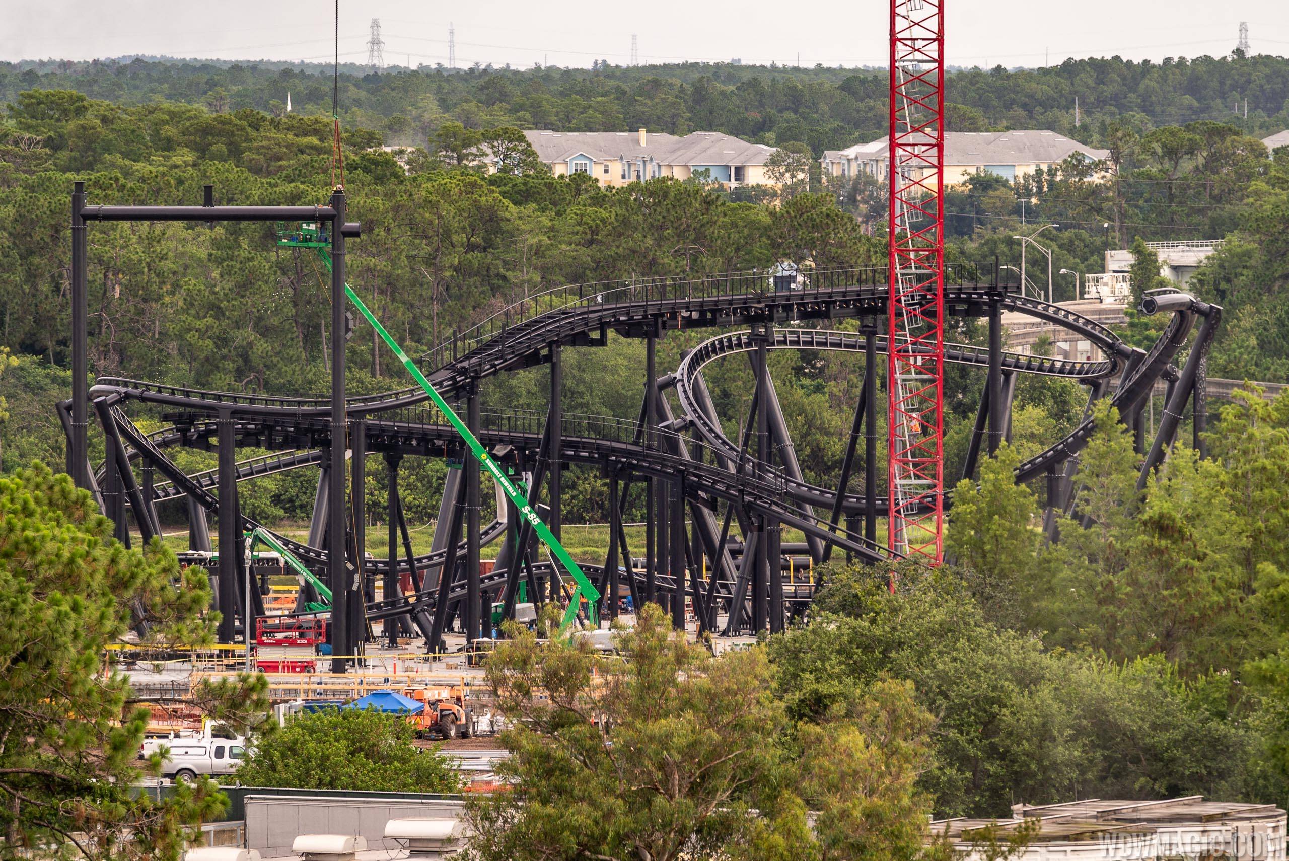 PHOTO - Latest look at the TRON coaster track installation