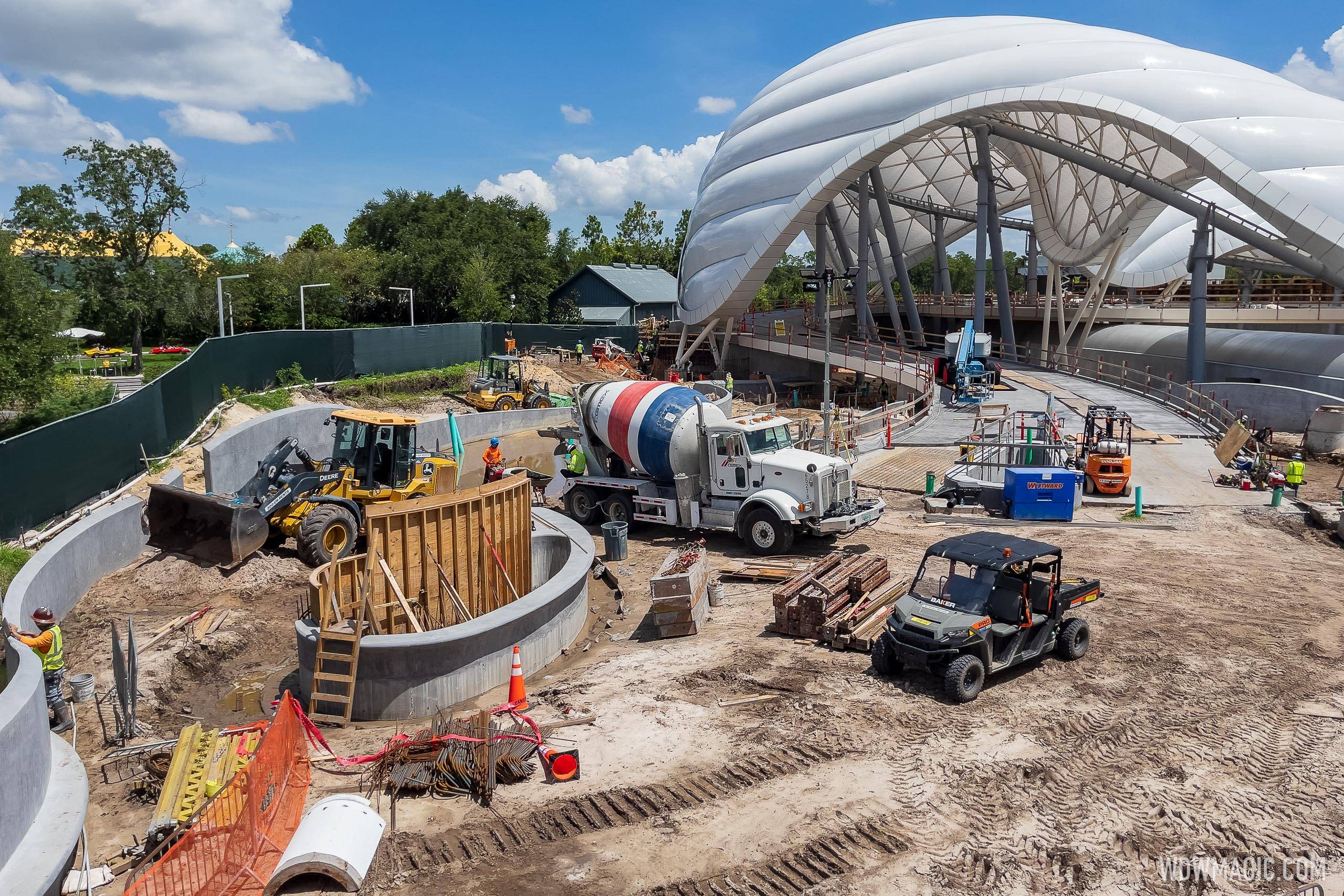 TRON Lightcycle Run construction update from Magic Kingdom