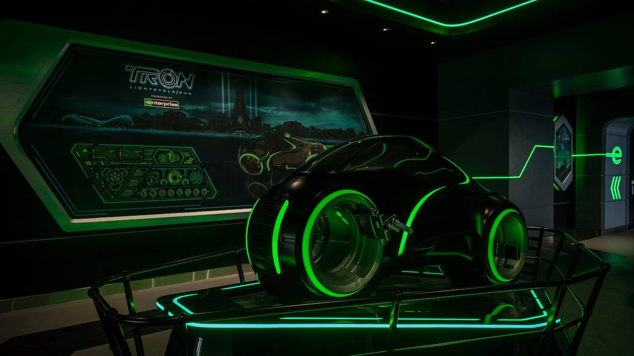 Disney reveals more details on the TRON Lightcycle Run Team Green post-show experience