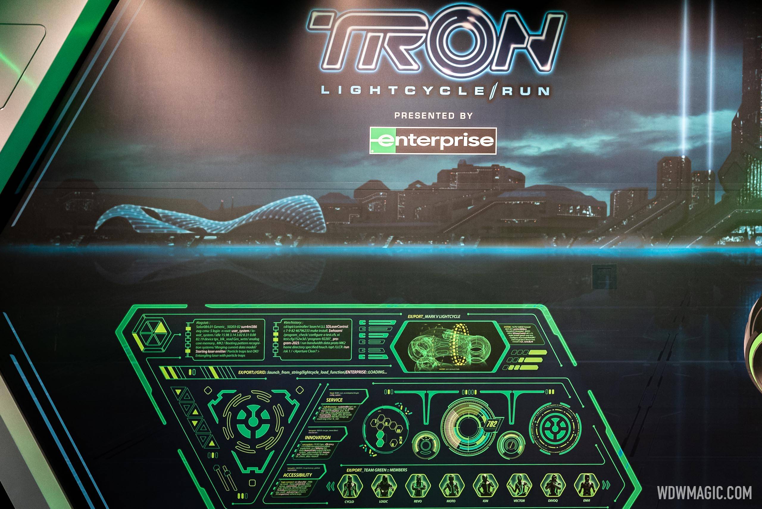 TRON Lightcycle Run Team Green post-show