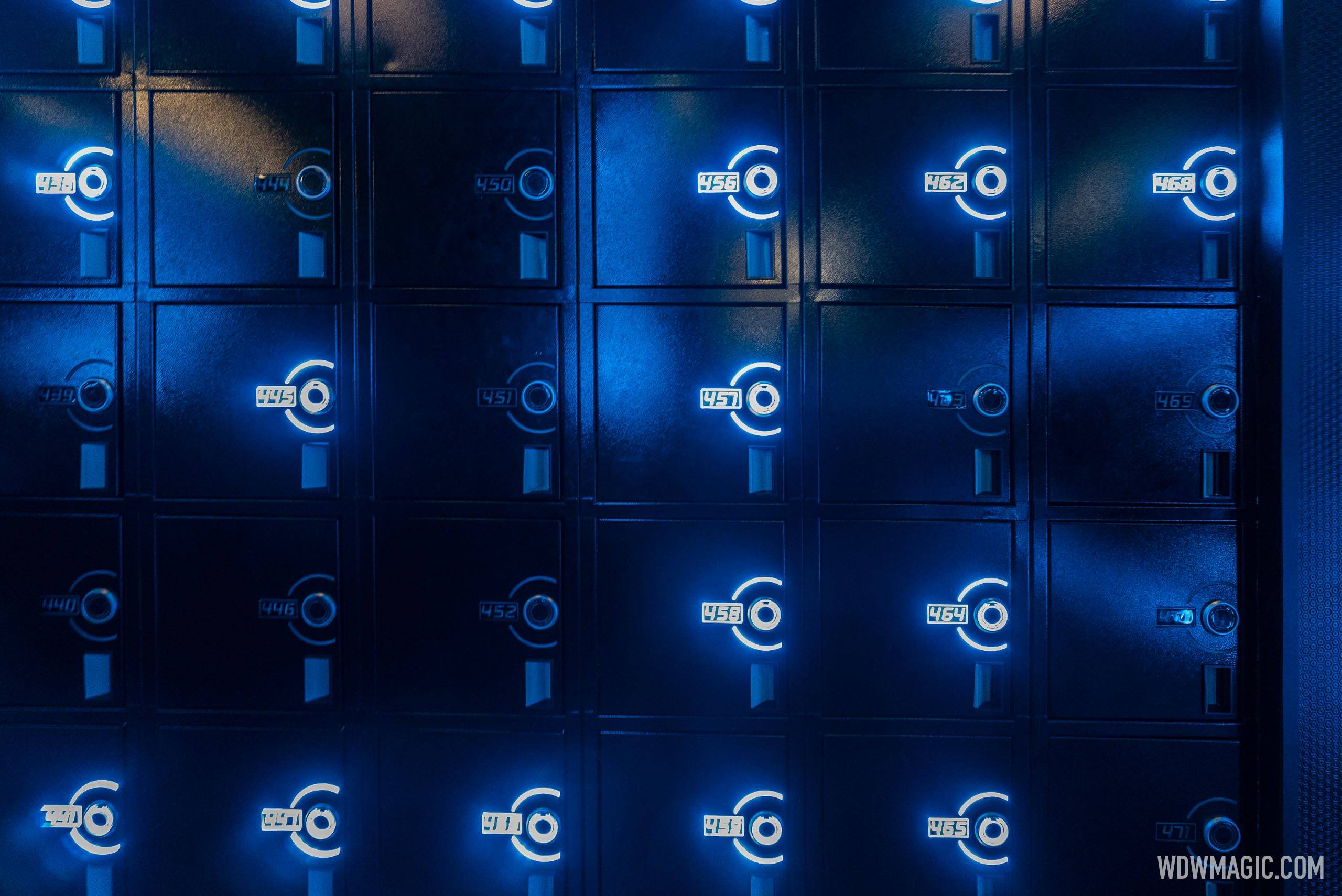 Close up of the TRON lockers