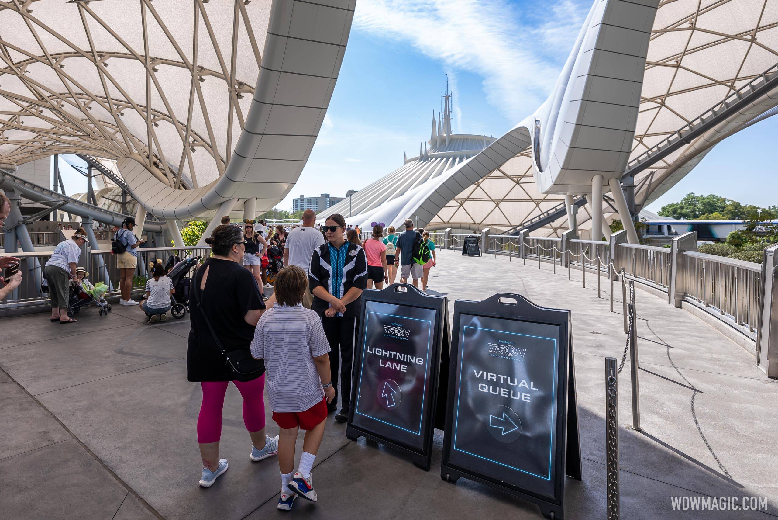 TRON Lightcycle Run entrance ramp open to all guests
