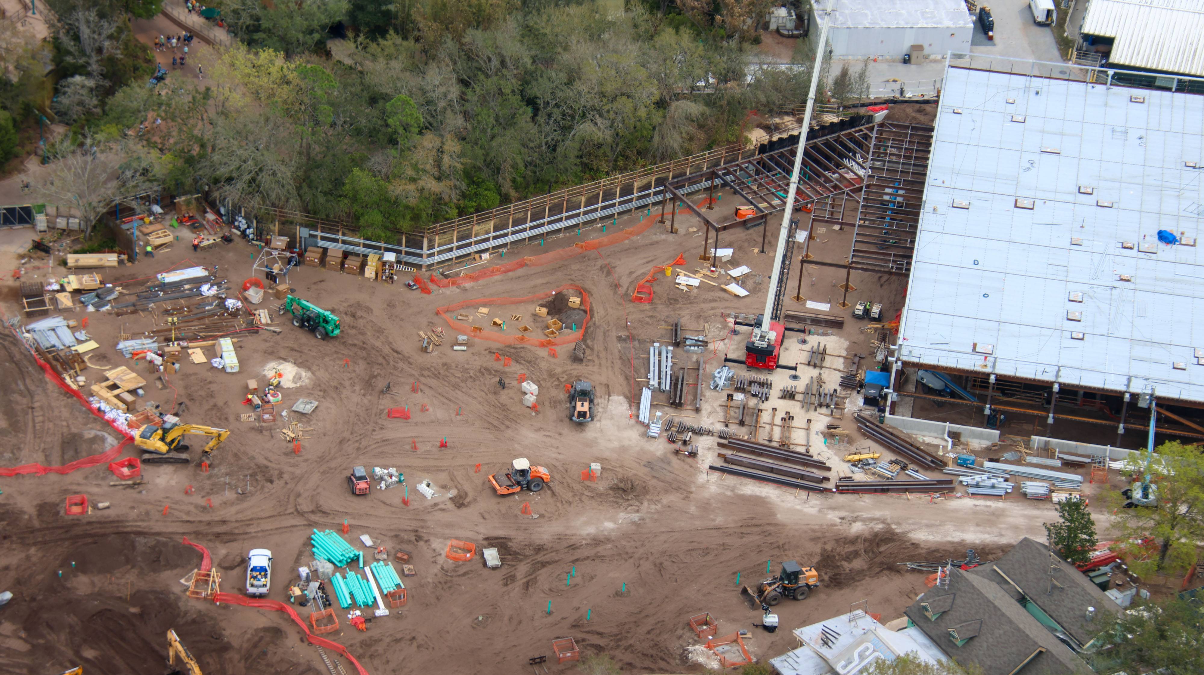 Encanto Attraction Queue Construction - Aerial Photos, February 28 2025