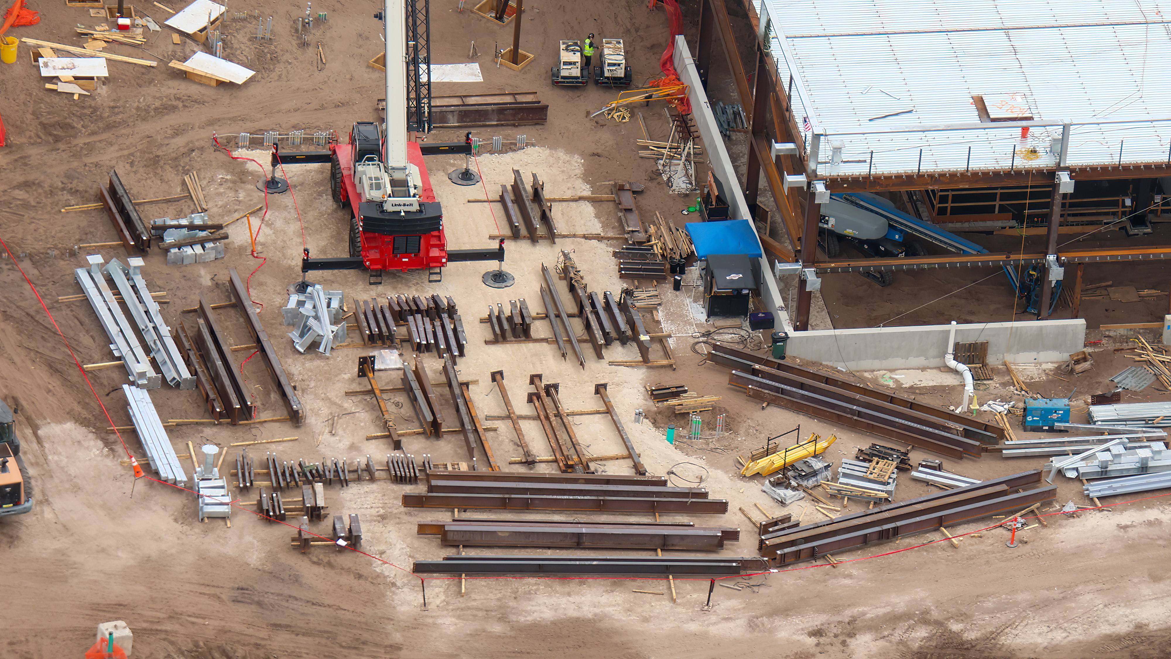 Encanto Attraction Queue Construction - Aerial Photos, February 28 2025