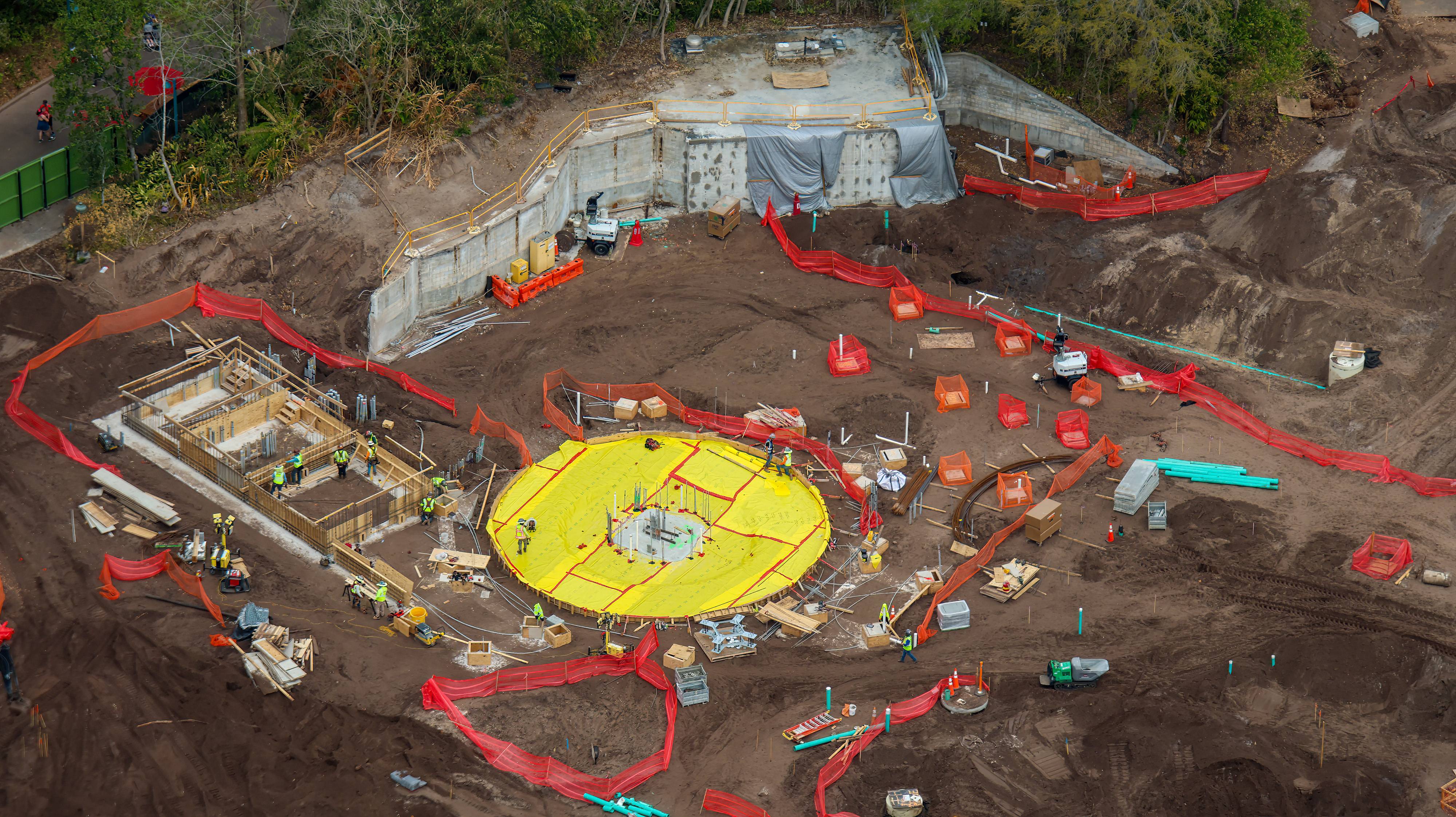 Tropical Americas Construction Update - Carousel and Entry Village, February 28, 2025