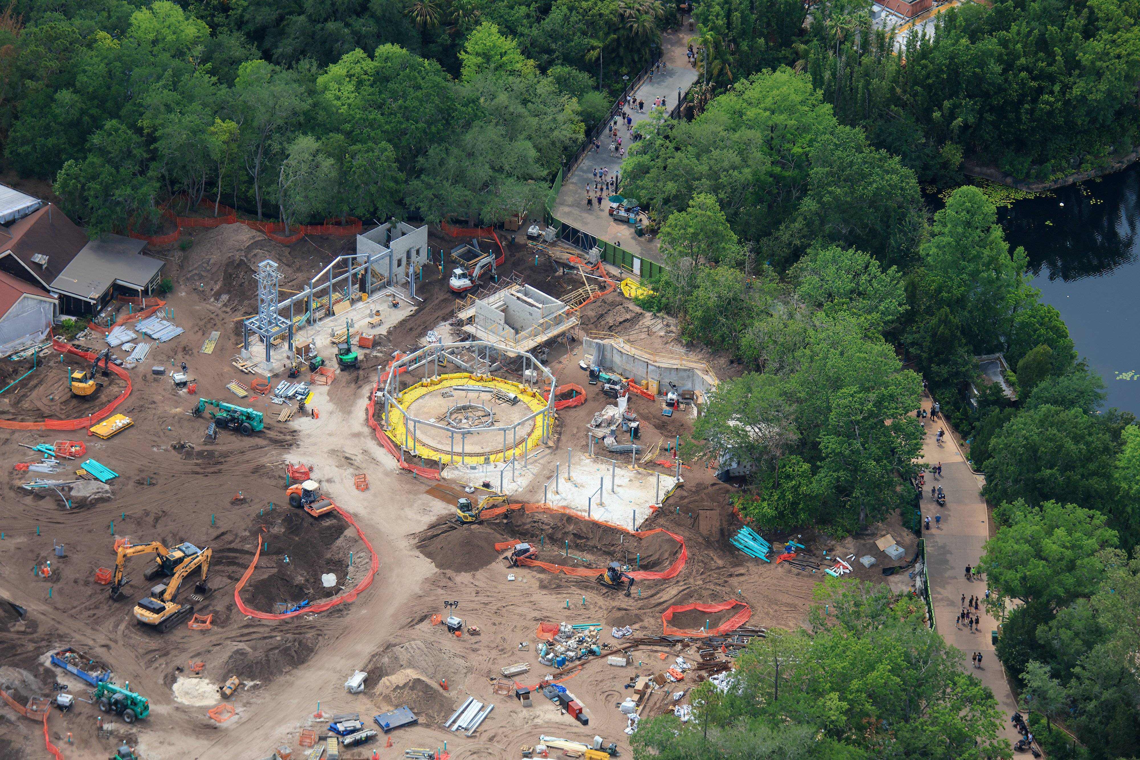 Village Entrance and Carousel Construction