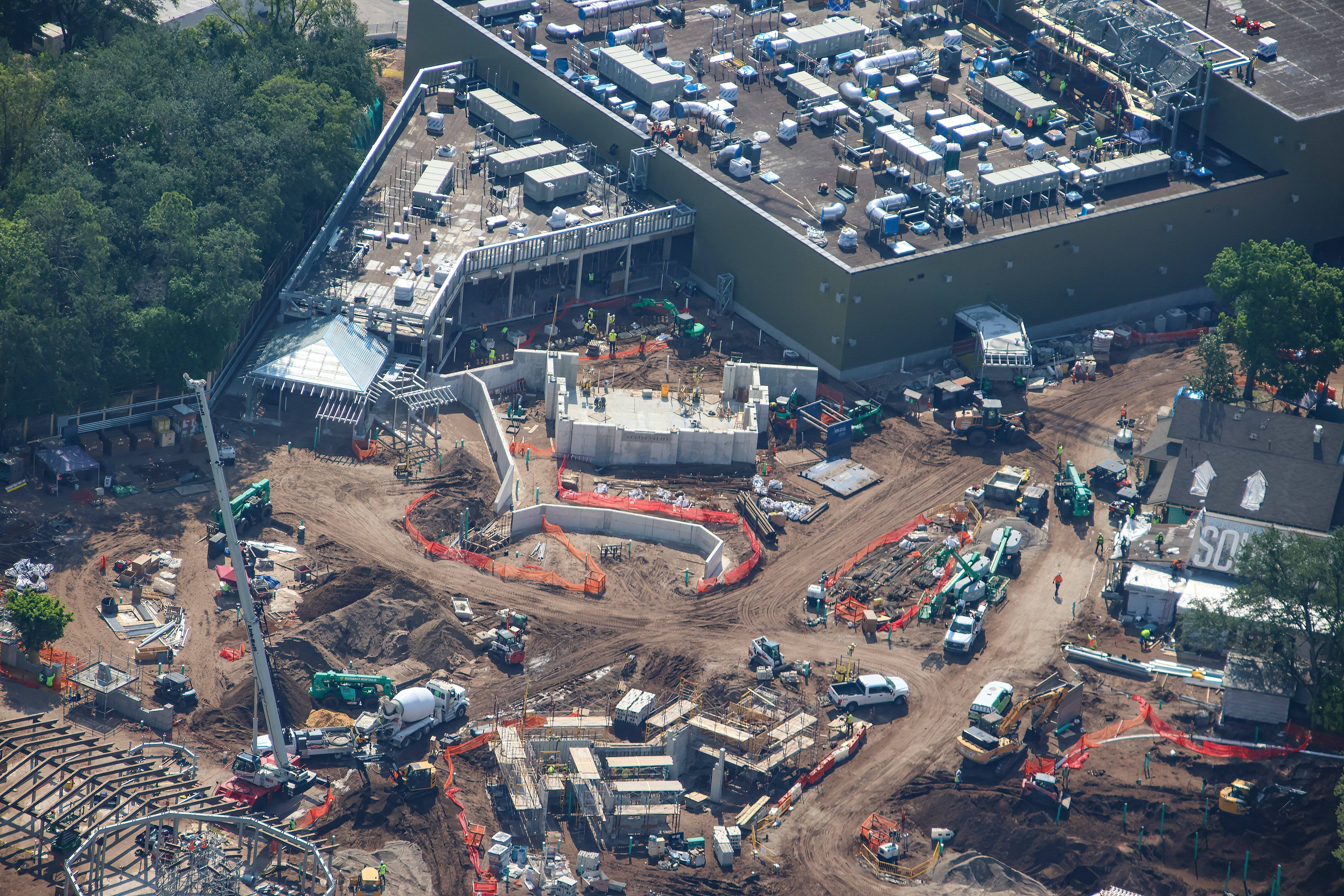 Encanto Attraction Construction — Rockwork and Casa Madrigal Aerials July 17 2026