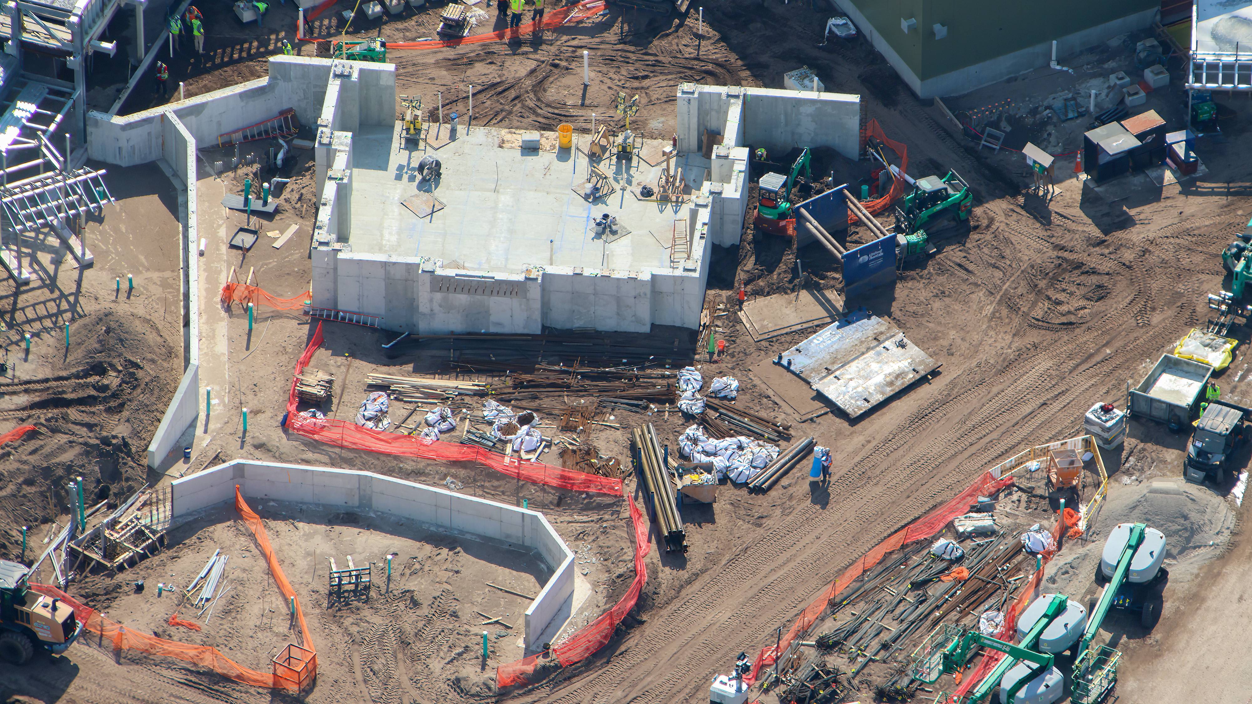 Encanto Attraction Construction — Rockwork and Casa Madrigal Aerials July 17 2026