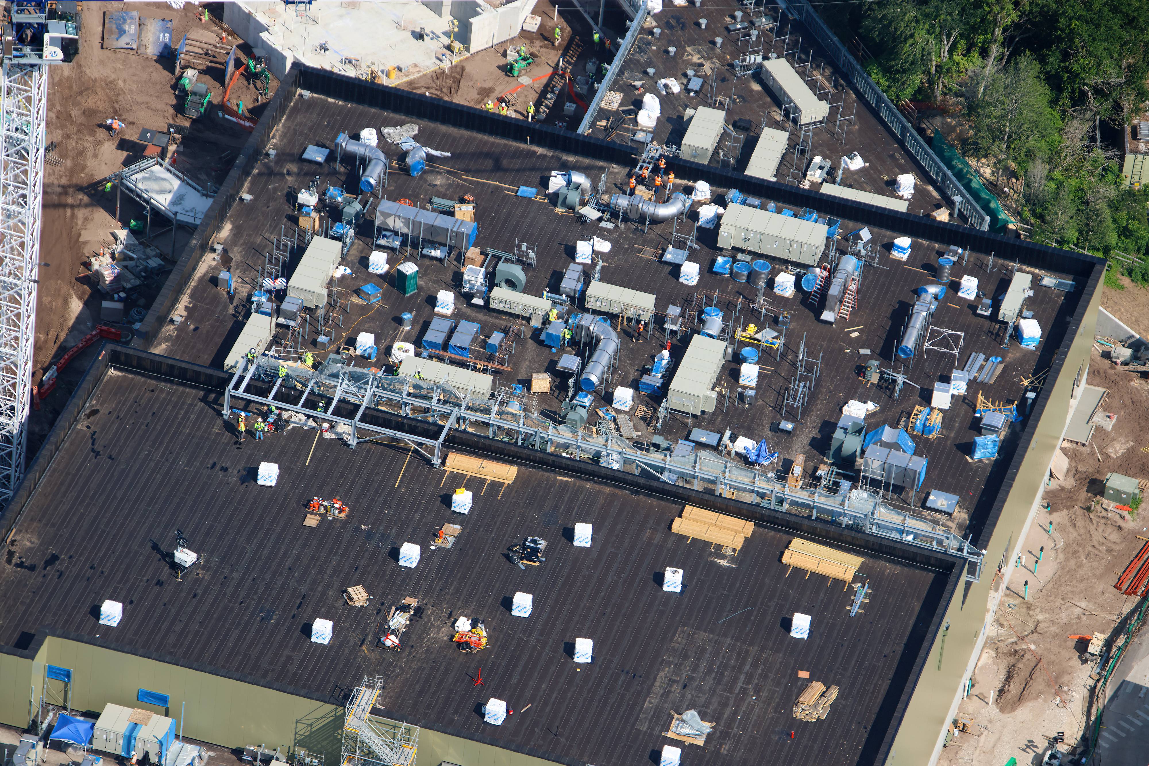 Encanto Attraction Construction — Rockwork and Casa Madrigal Aerials July 17 2026