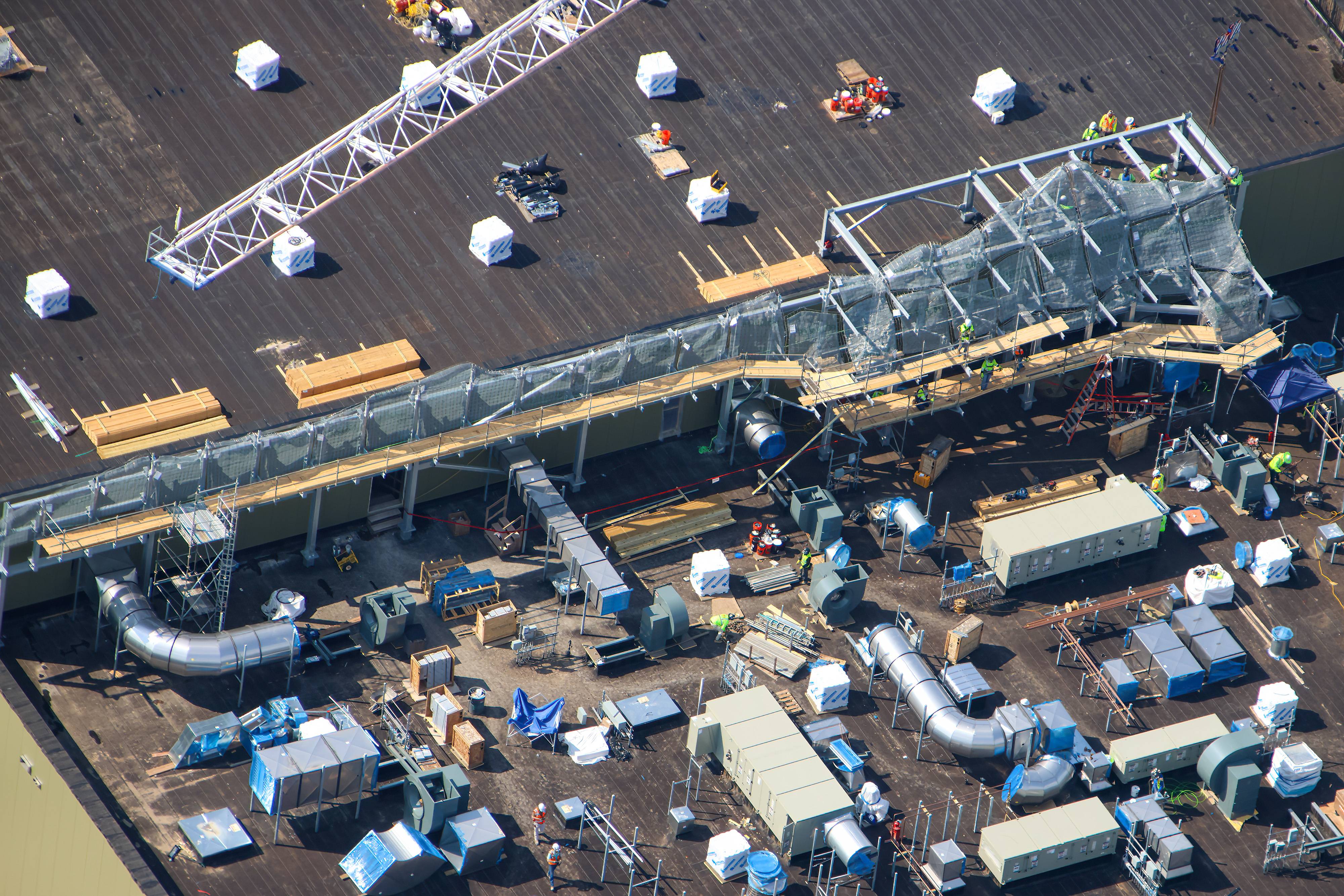 Encanto Attraction Construction — Rockwork and Casa Madrigal Aerials July 17 2026