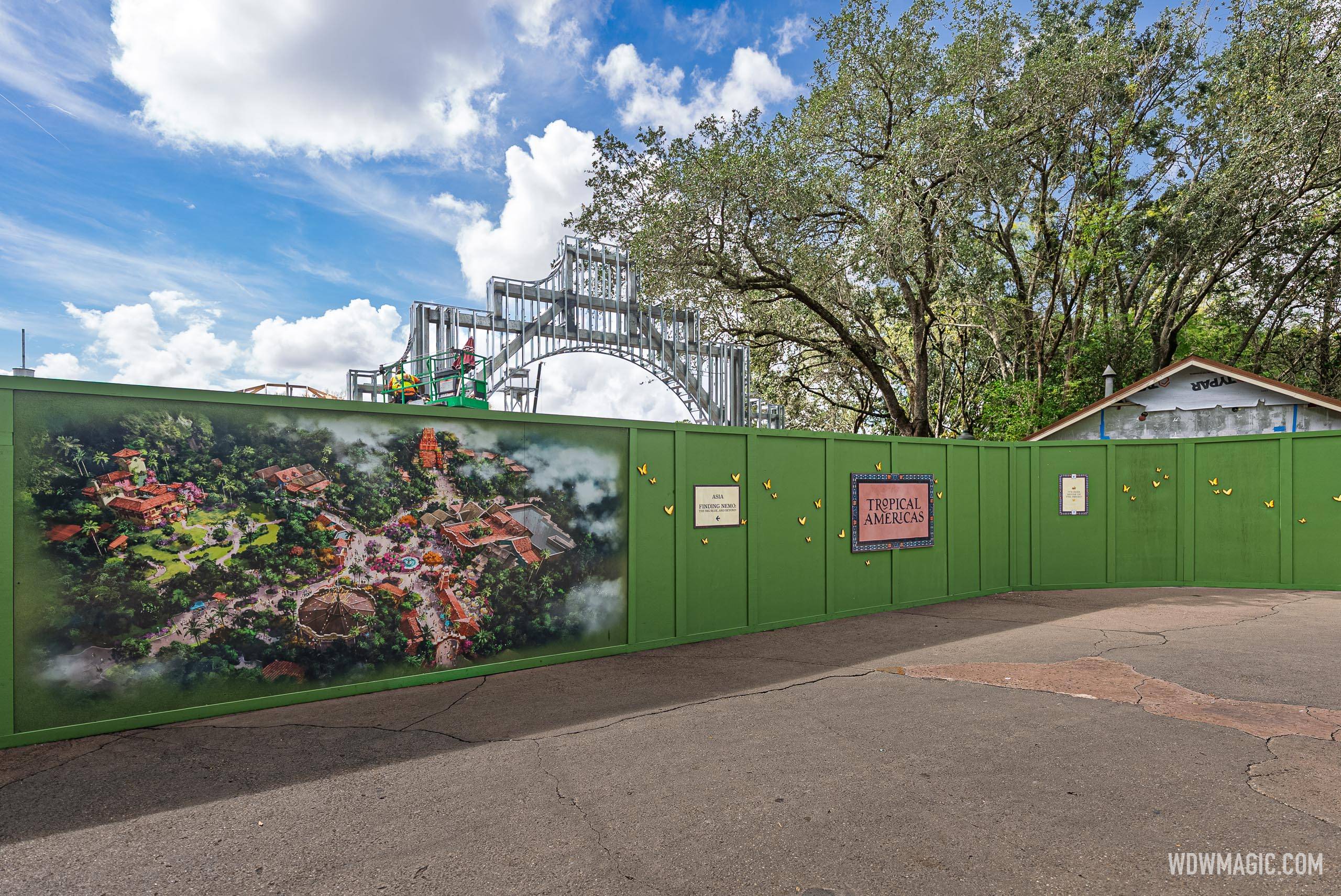 The archway that will form the entrance to Tropical Americas