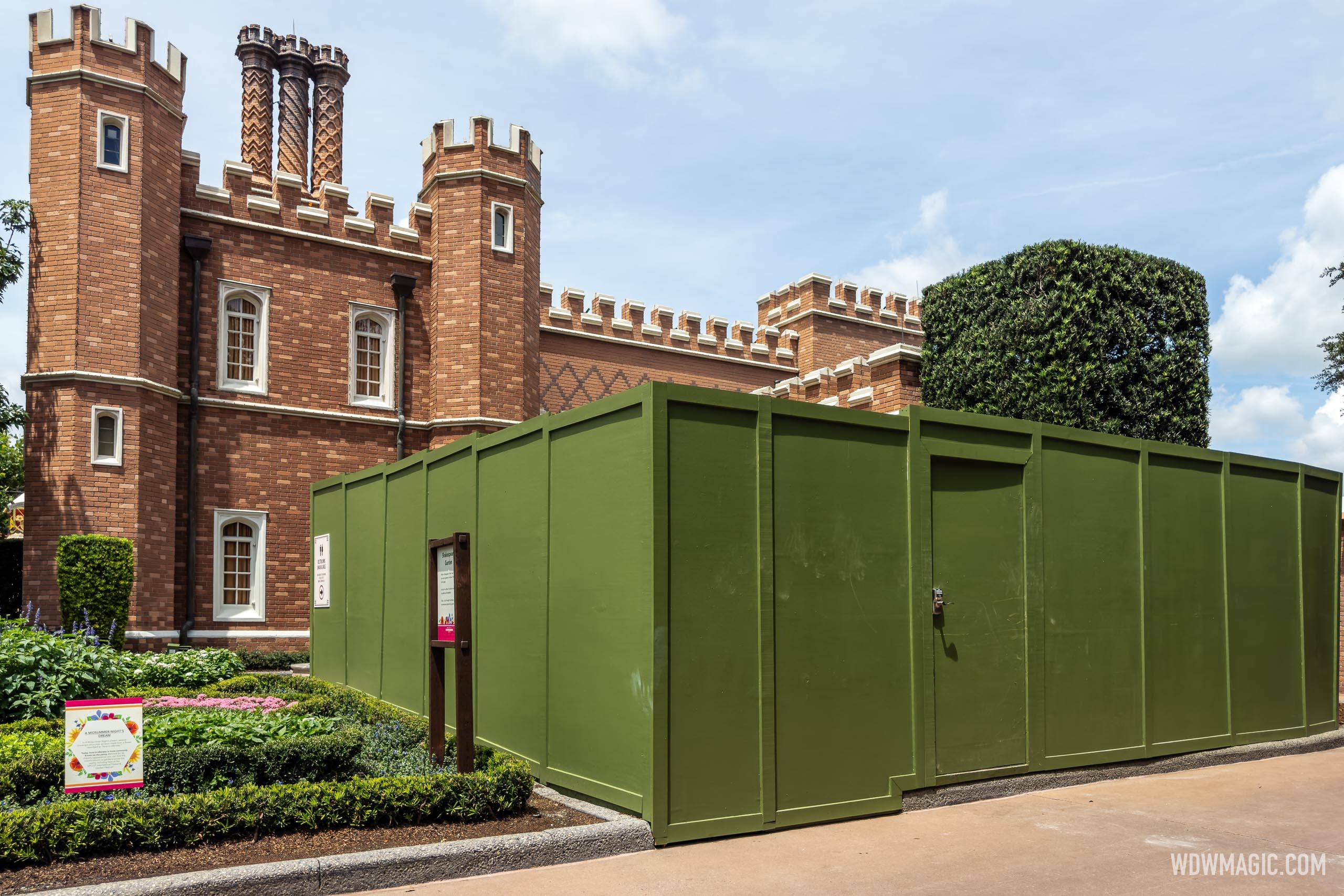 United Kingdom pavilion restrooms closed for refurbishment at EPCOT