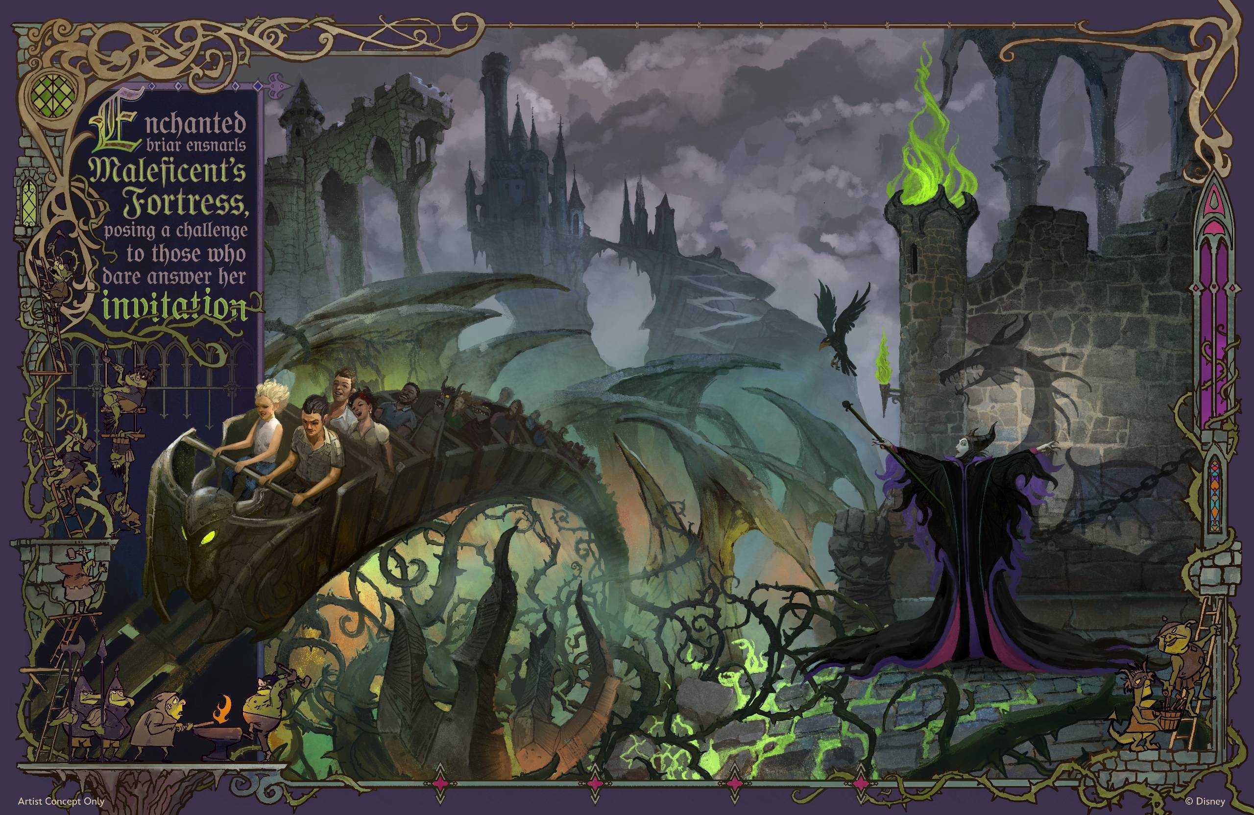 Villains Land at Magic Kingdom – Maleficent Attraction Concept Art