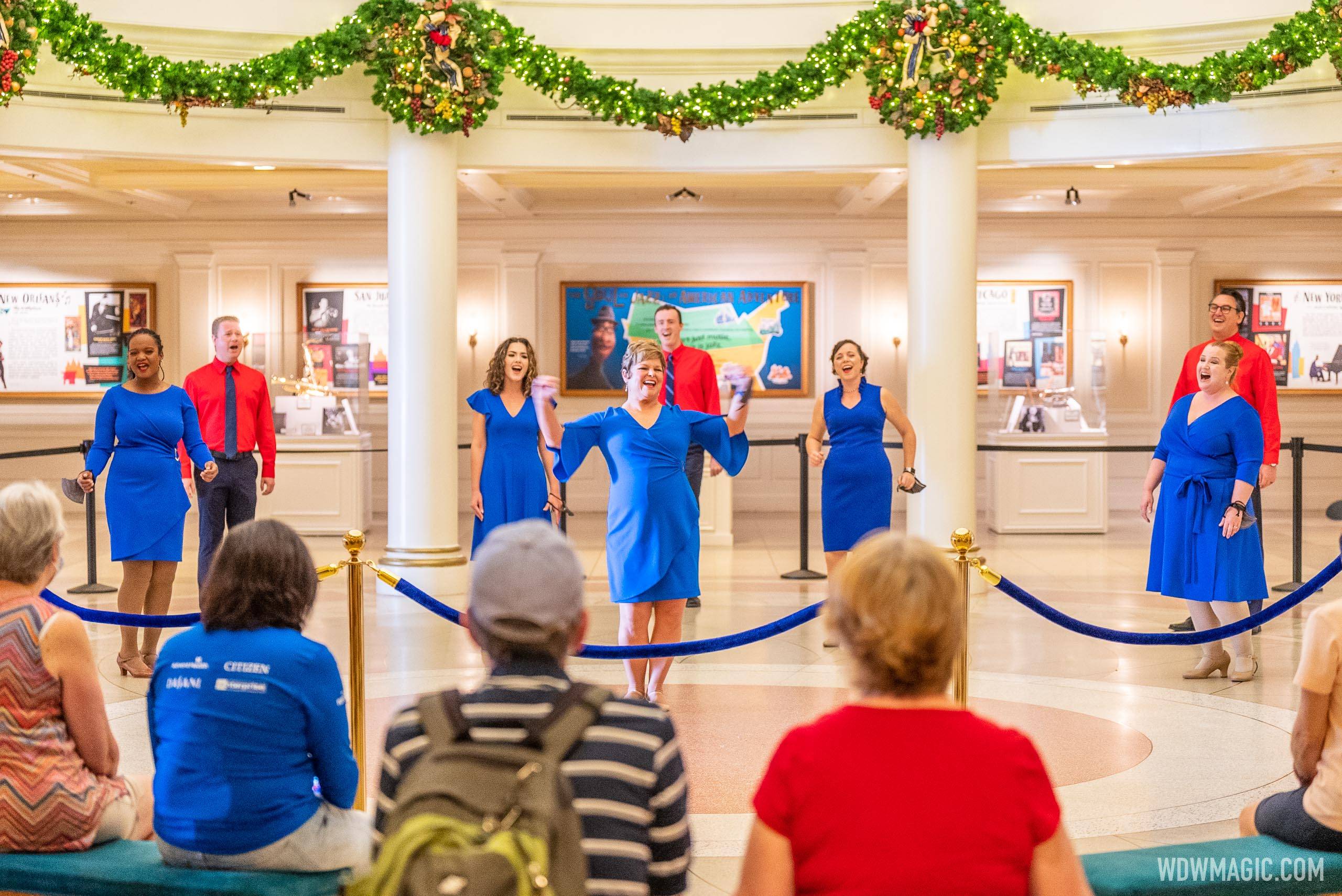 Voices of Liberty performance in the American Adventure Rotunda - January 2022