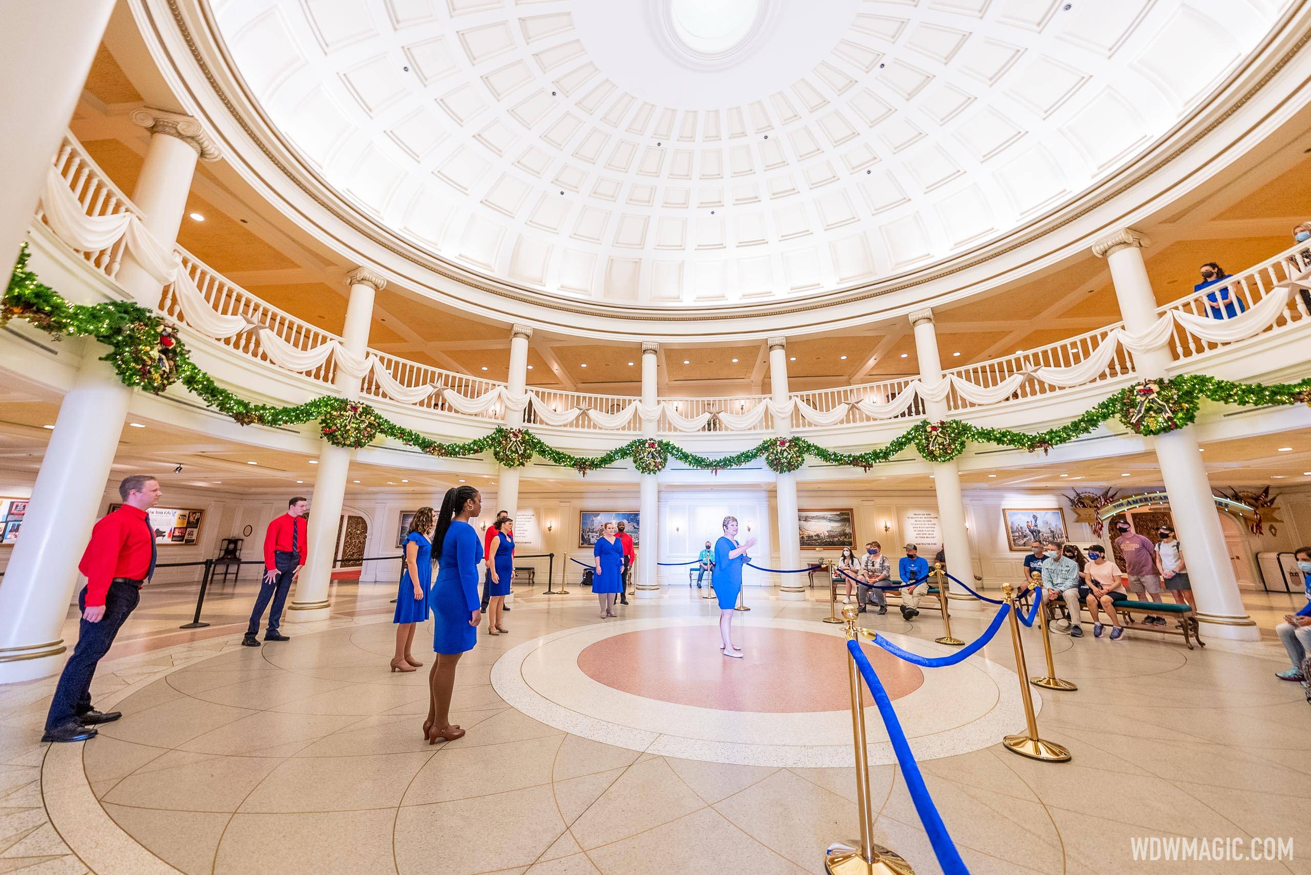 Voices of Liberty performance in the American Adventure Rotunda - January 2022