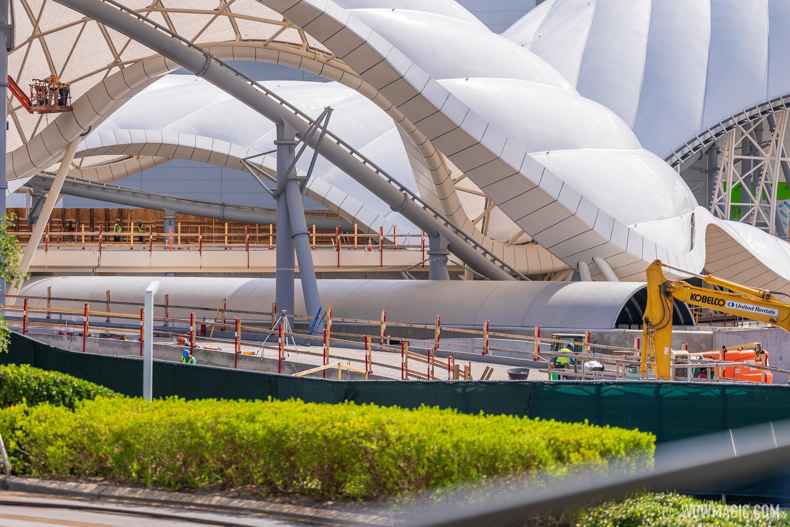 Walt Disney World Railroad track installation in Tomorrowland - May 23 2022