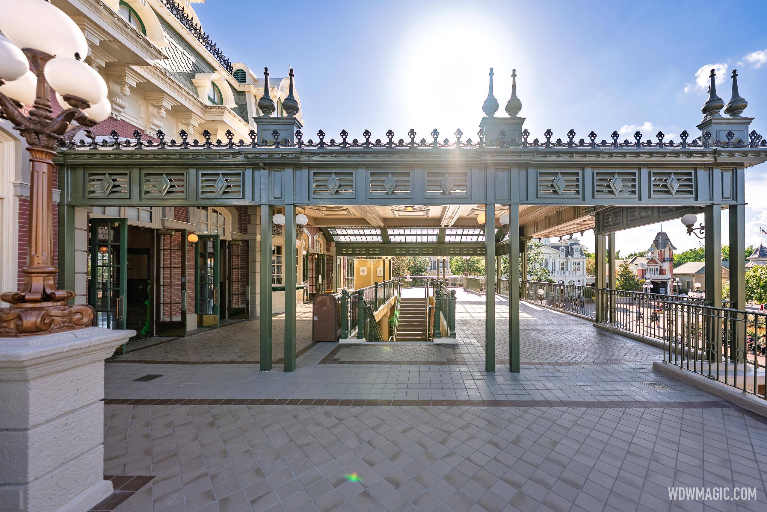 Magic Kingdom Railroad Station Balcony Reopens with Fresh Paint and New Flooring