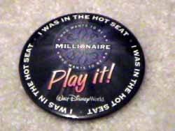 Millionaire Hot Seat pin and FASTPASS