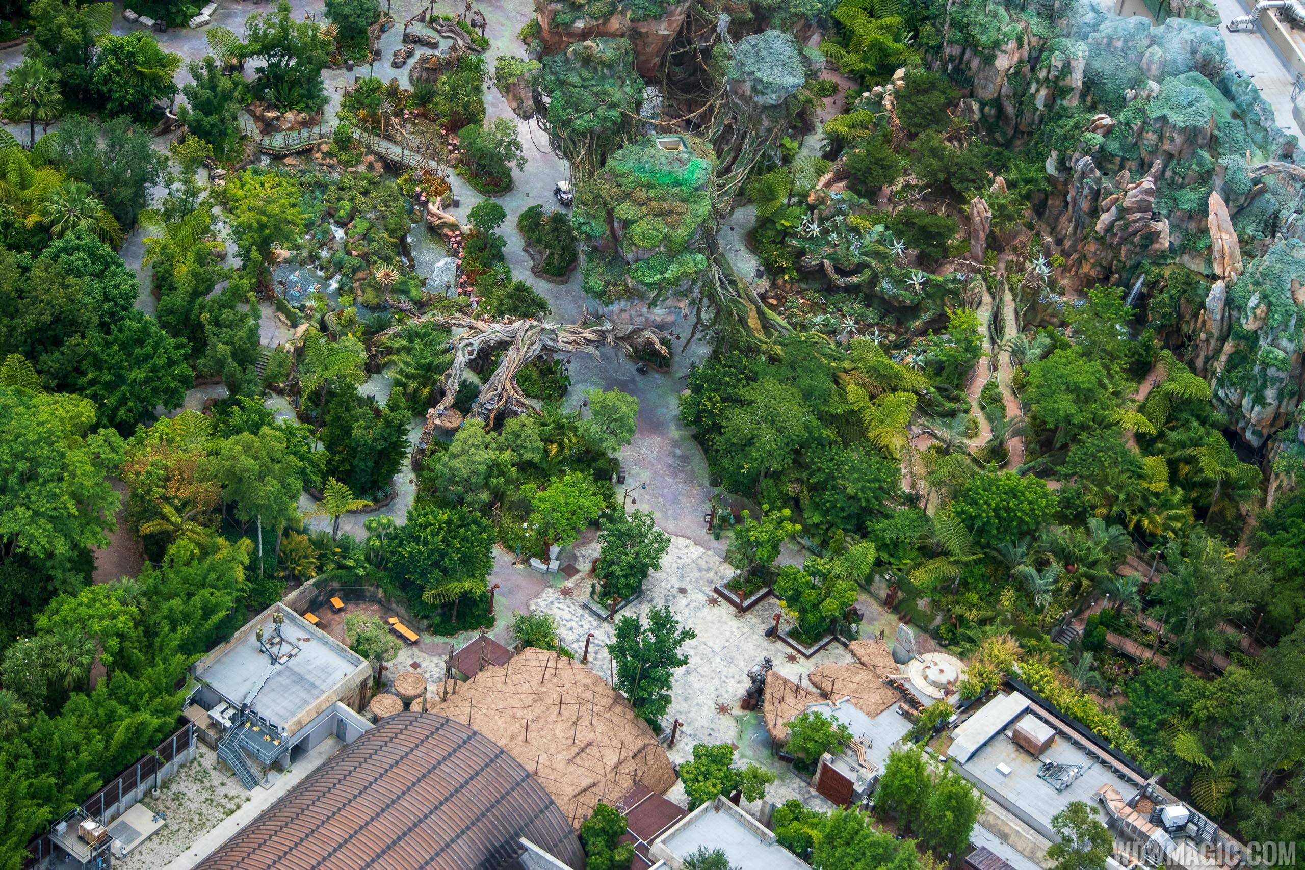 Pandora - The World of Avatar aerial view June 2020