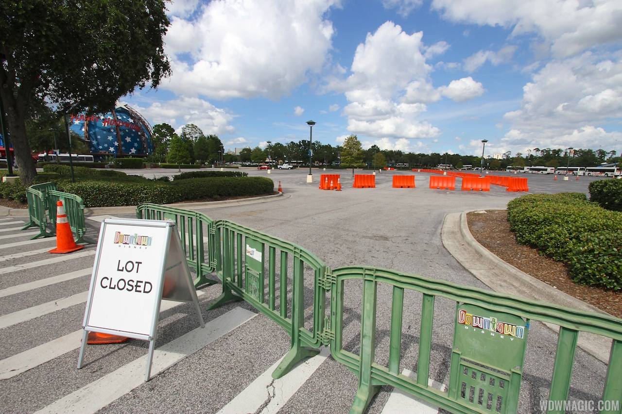 PHOTOS - Parking Lot H closes at Downtown Disney for Disney Springs construction