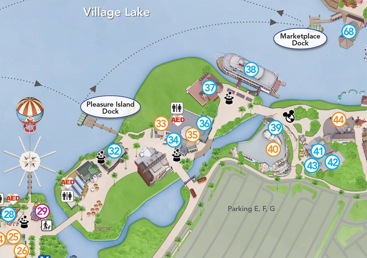 PHOTOS - New Downtown Disney guidemap shows Pleasure Island demolition and revised parking lots