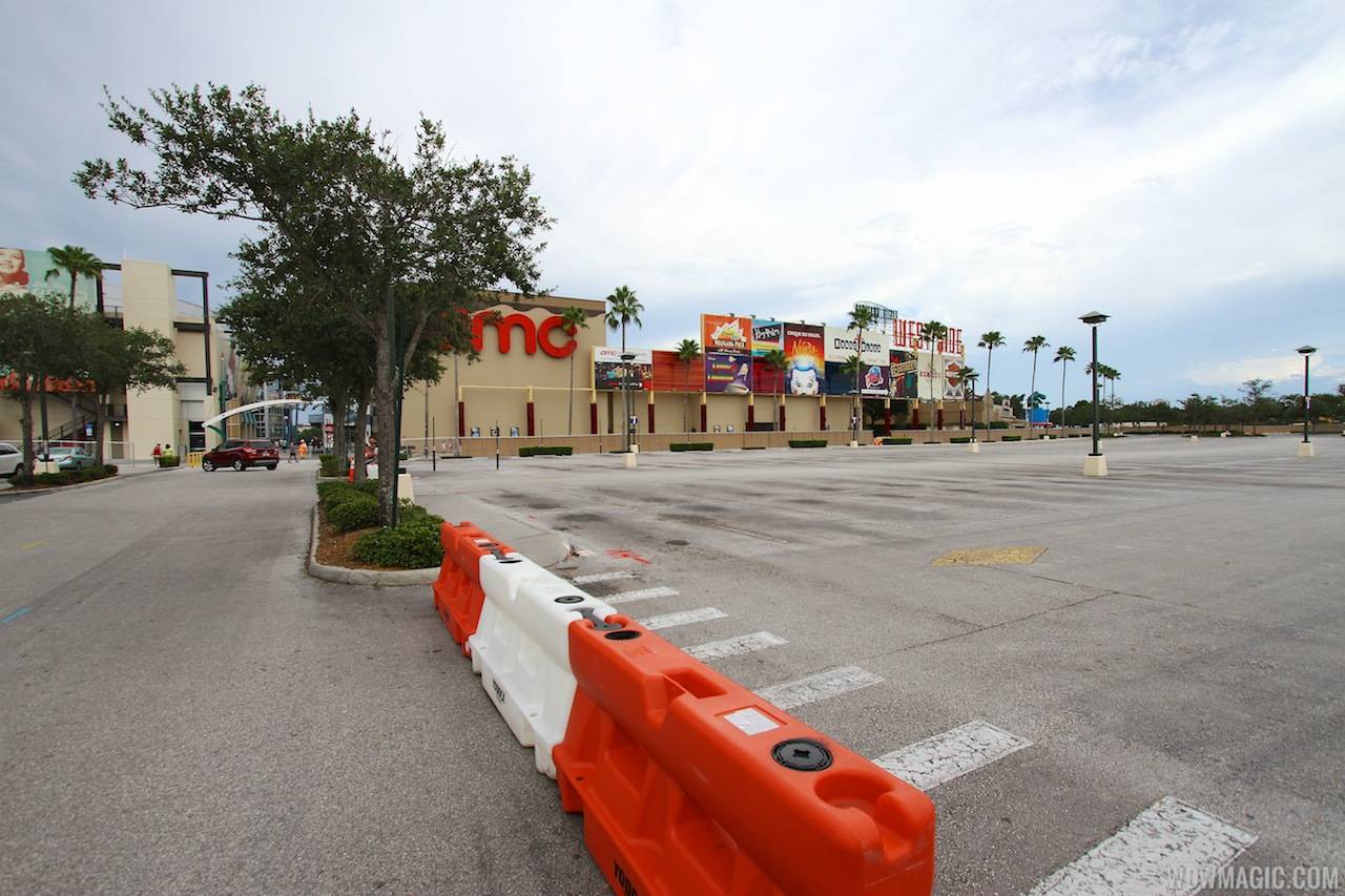 PHOTOS - Parking lots J and K now closed at Downtown Disney and new construction trailers are in place on lot H