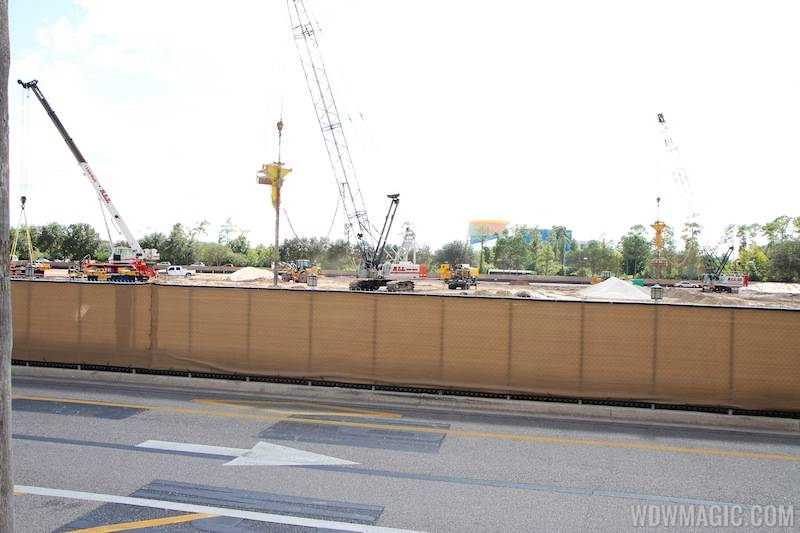 PHOTOS - Foundation piles now be placed for the first Disney Springs parking garage