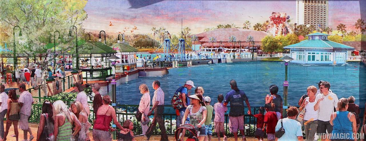 Concept art of the Disney Springs Marketplace Causeway