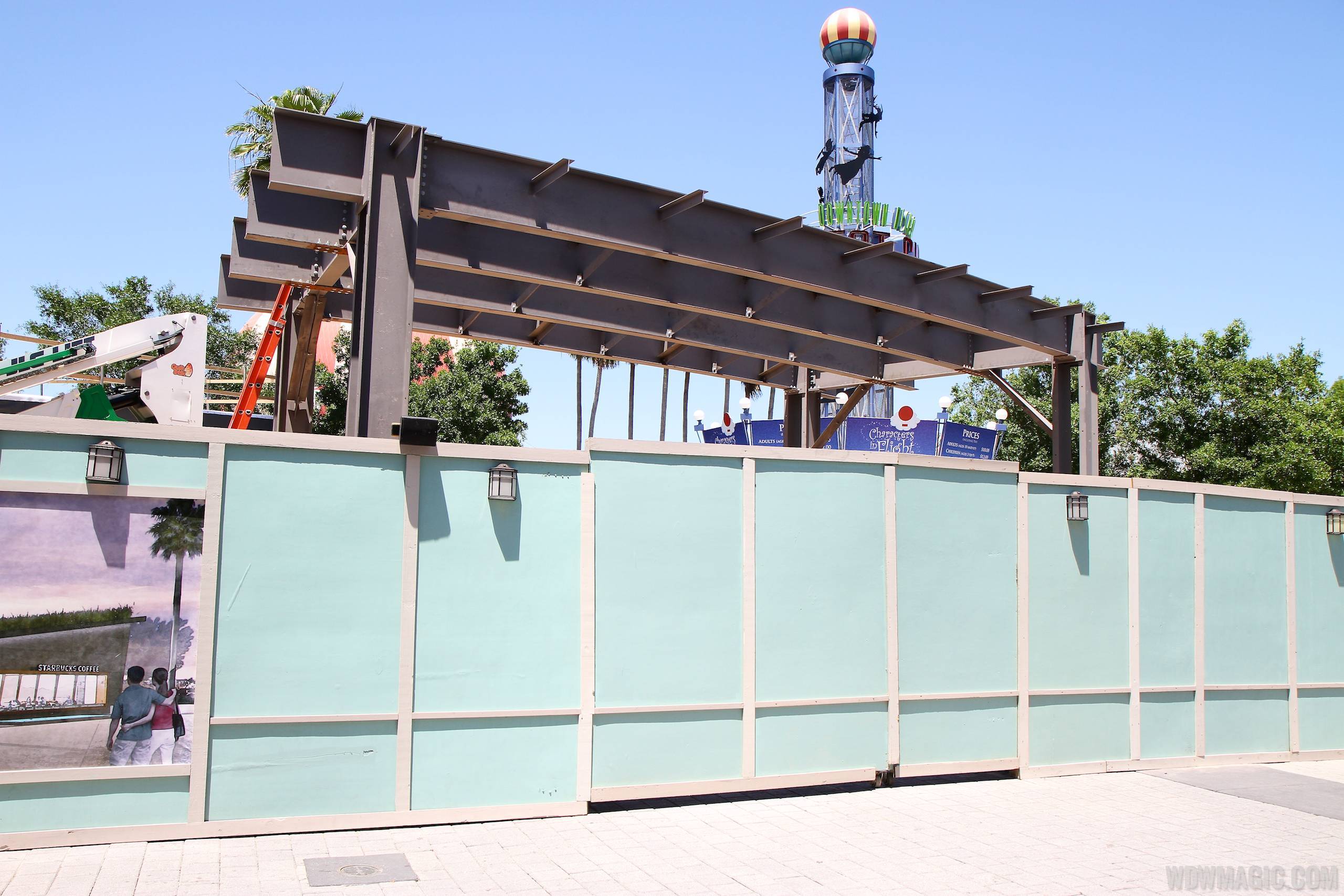 PHOTOS - High Line elevated steel structure now taking shape at Disney Springs West Side