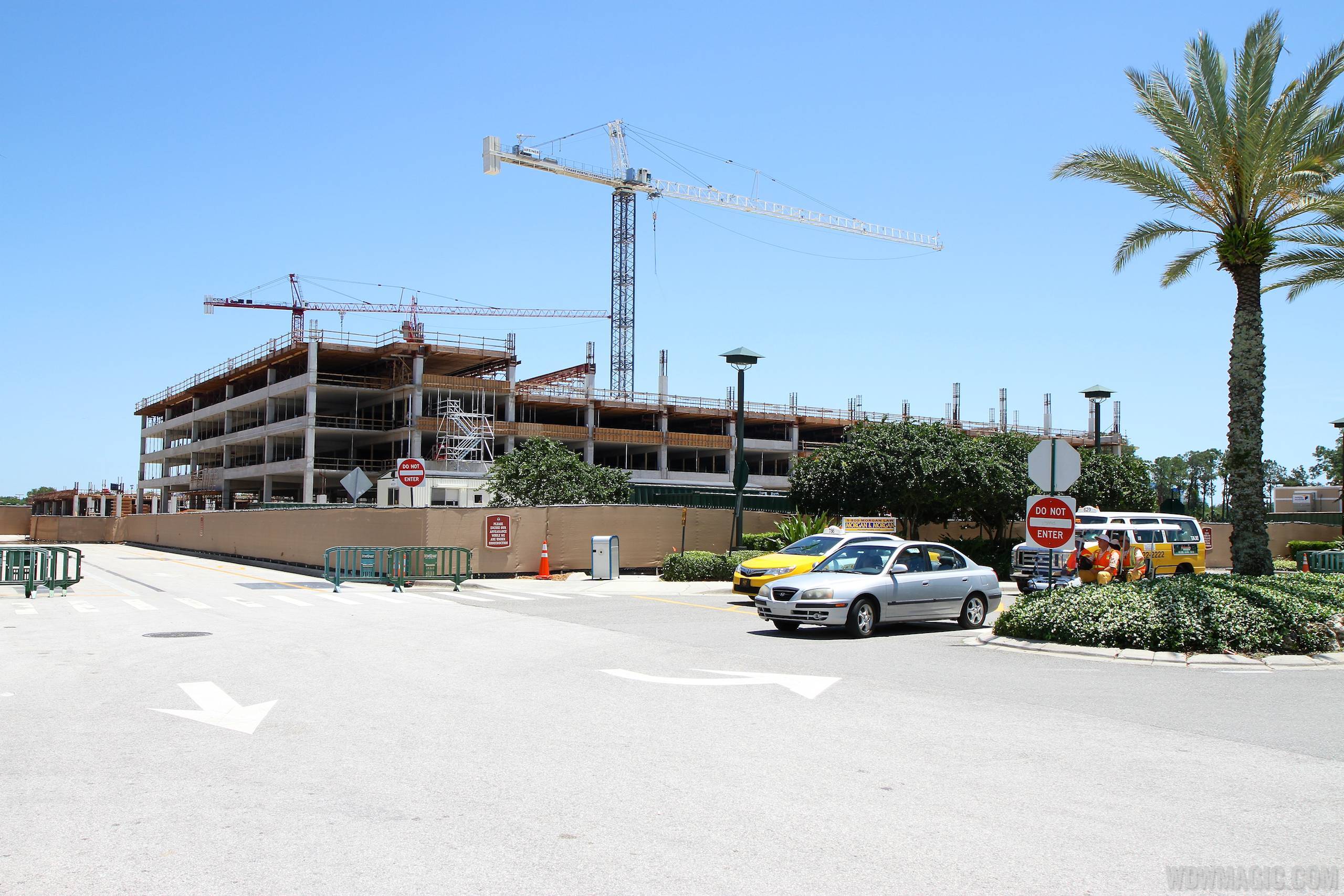 Disney Springs West Side parking garage construction