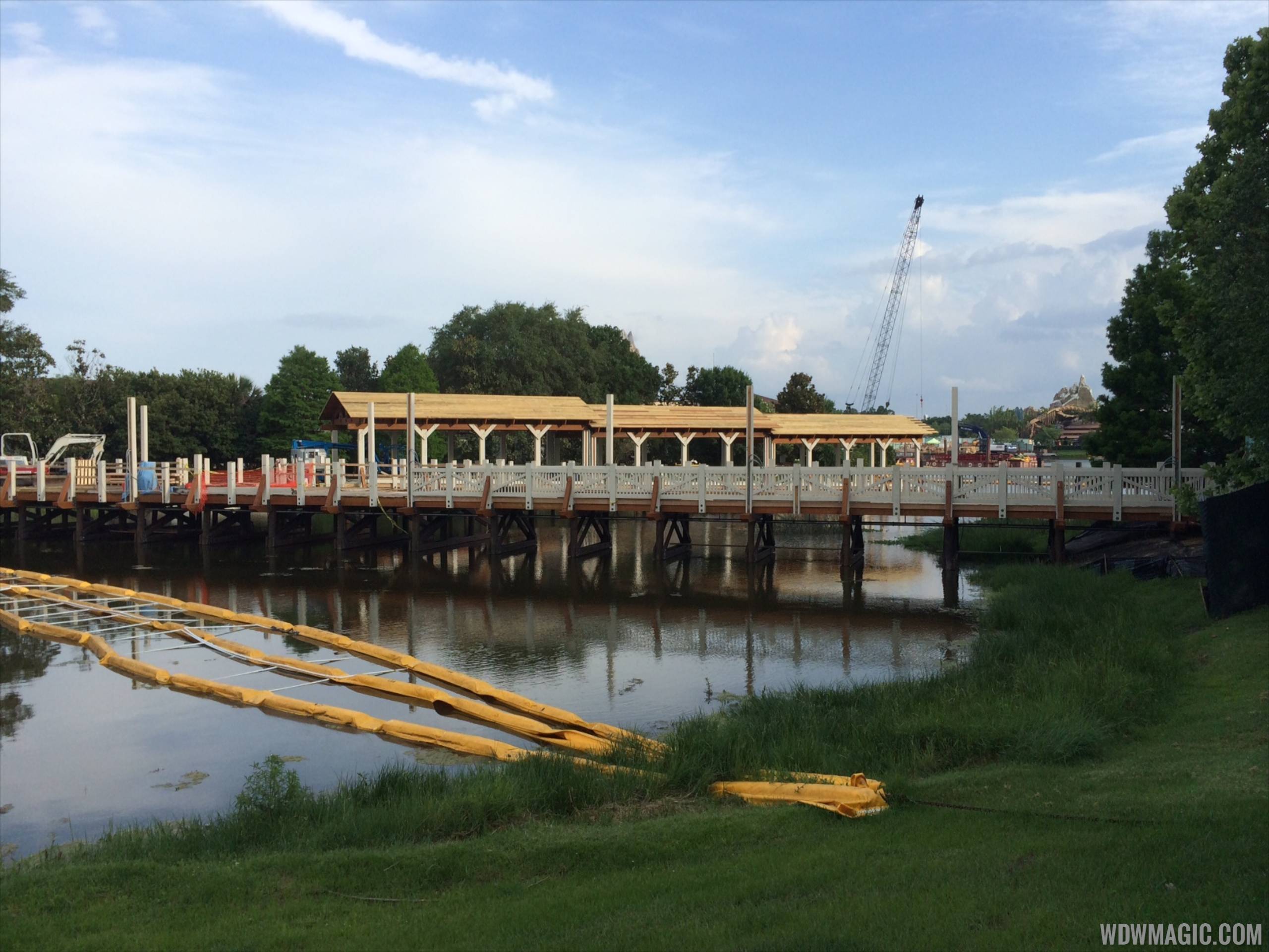 PHOTOS - Disney Springs Marketplace boat dock and Saratoga Springs bridge construction update