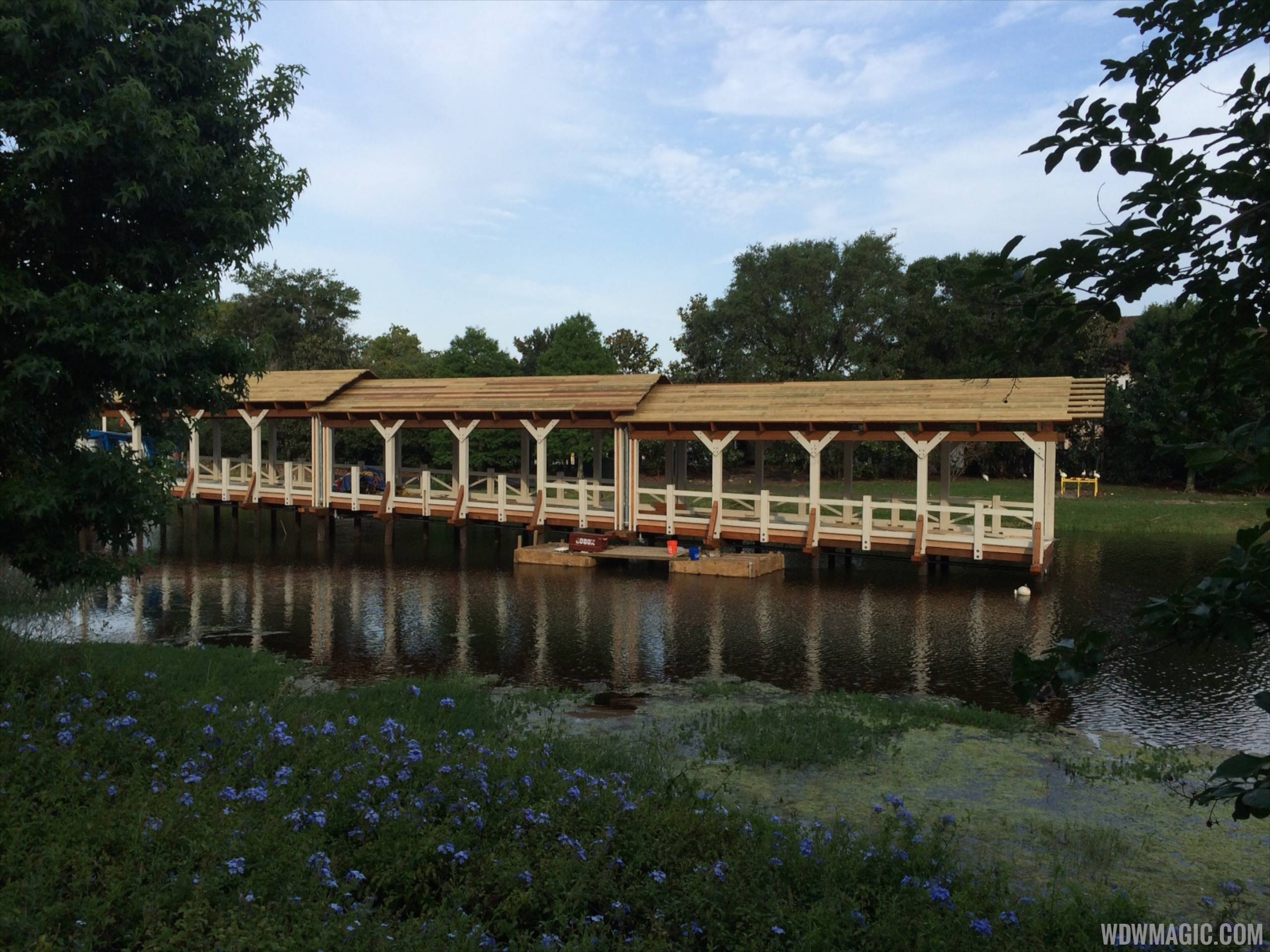 PHOTOS - Disney Springs Marketplace boat dock and Saratoga Springs bridge construction update