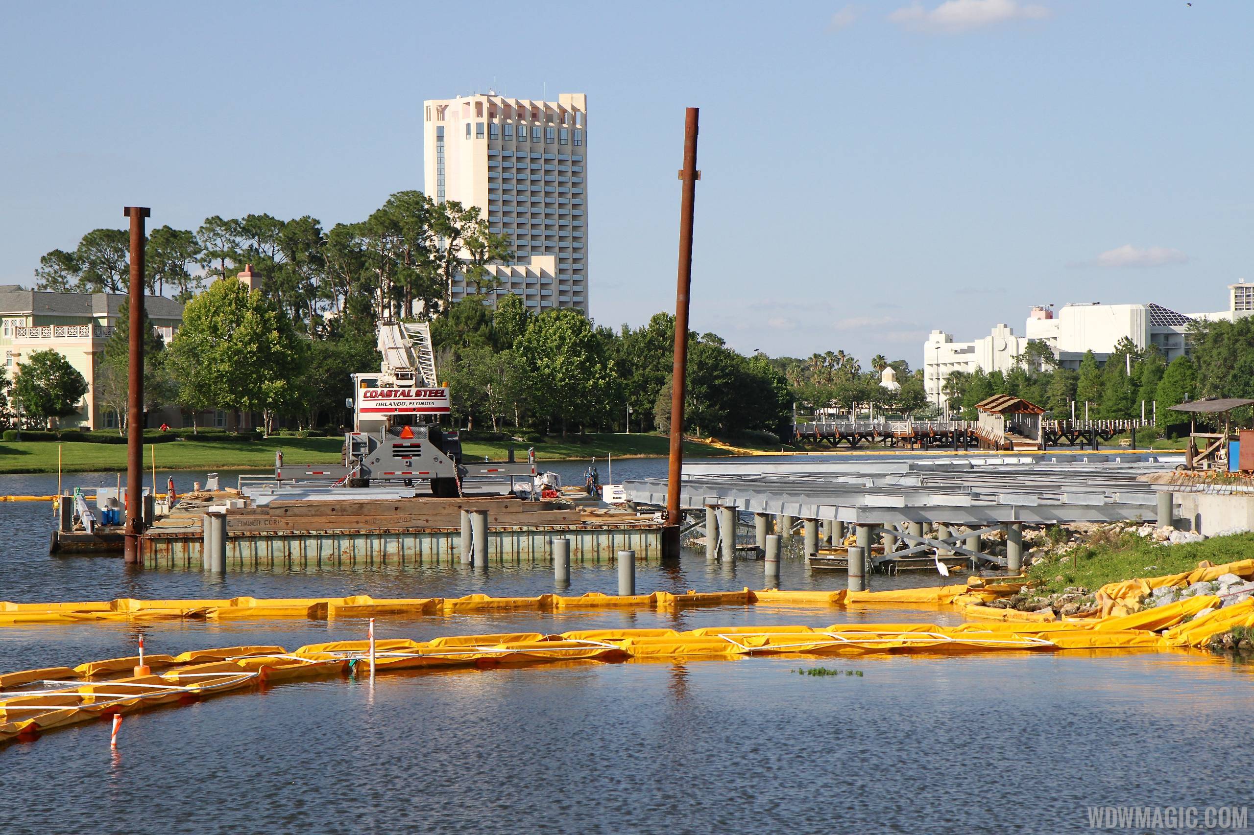 PHOTOS - Foundations taking shape on the Village Lake for The Boathouse restaurant at Disney Springs