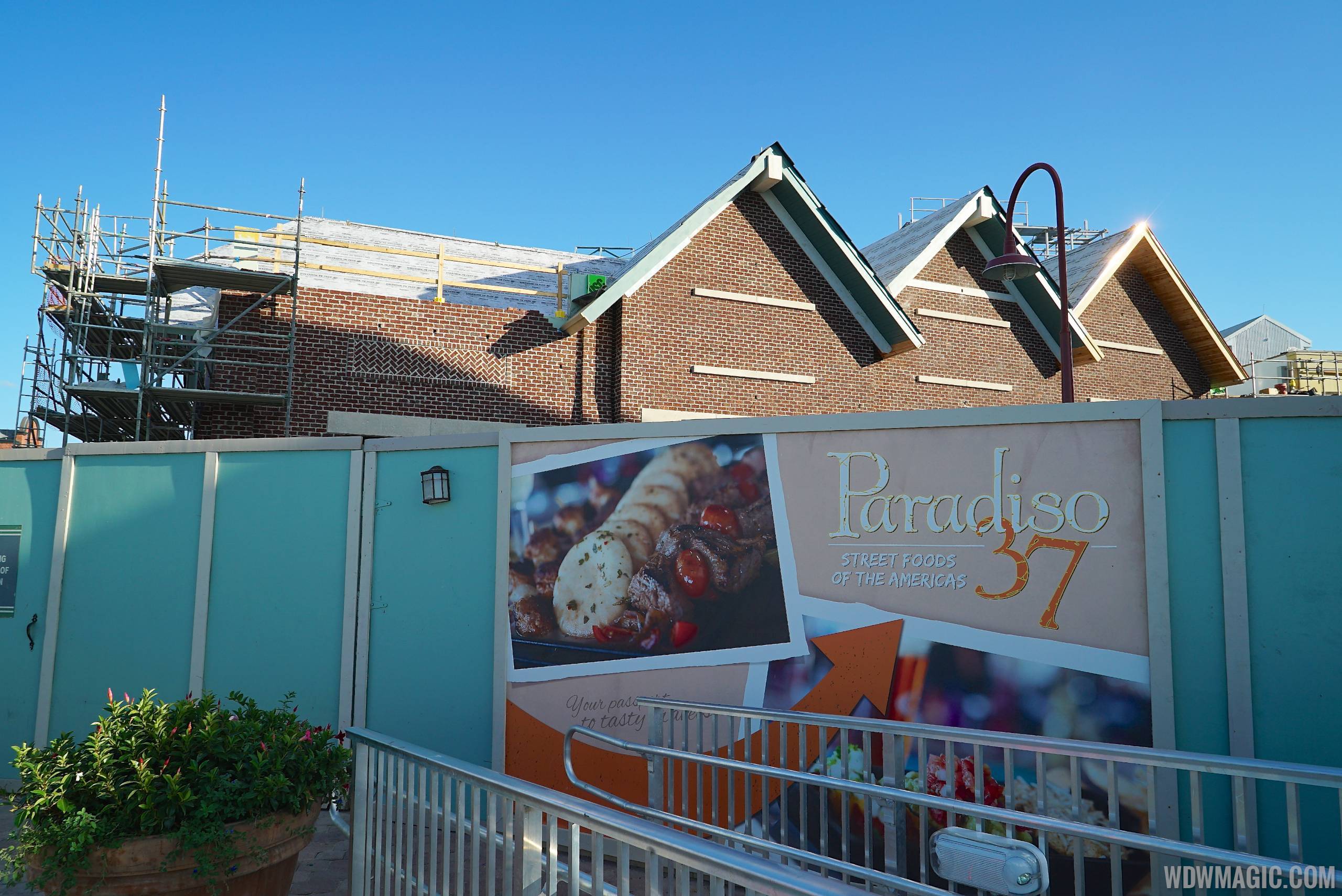 Disney Springs The Landing store fronts under construction