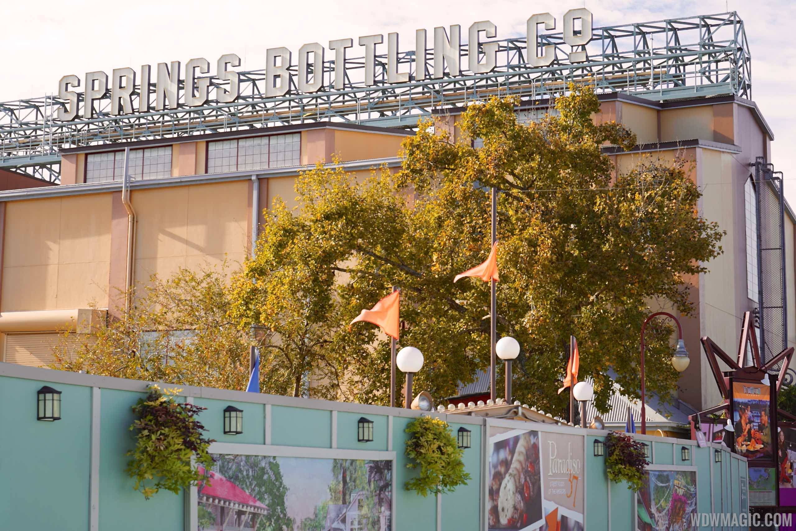 PHOTOS - Springs Bottling Co signage now up at Disney Springs