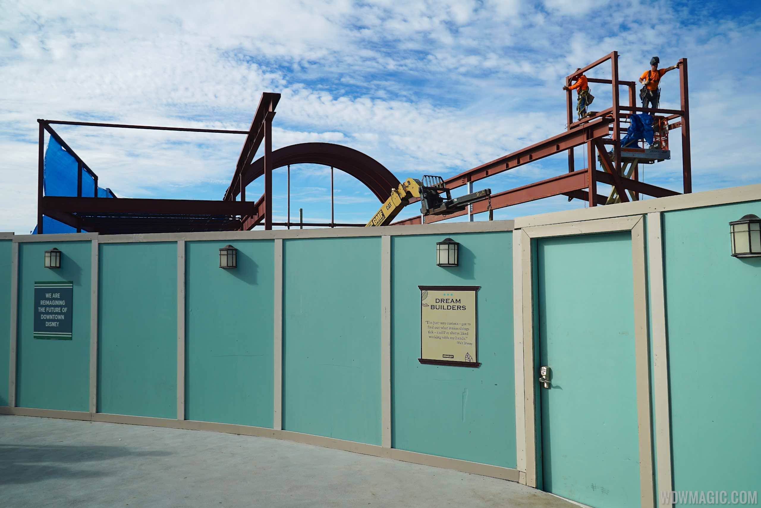 PHOTOS - The Hangar bar at Disney Springs comes to life as structural steel rises