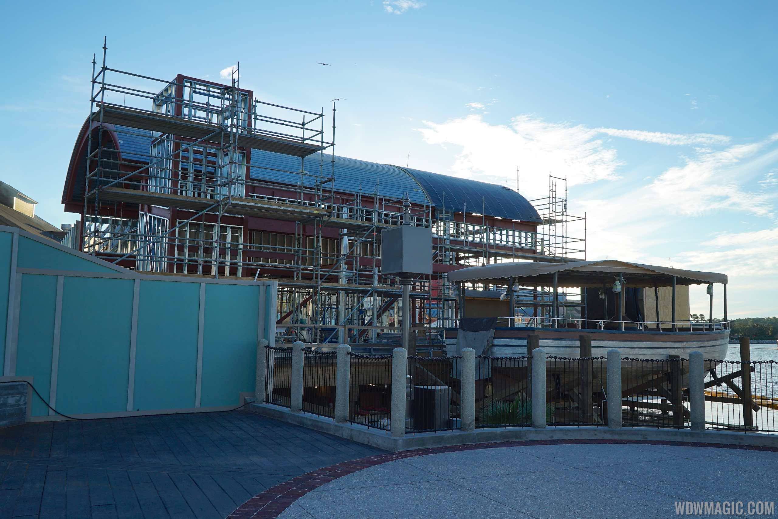 PHOTOS - Boat arrives at The Hangar to form part of the outdoor patio area for the Disney Springs bar