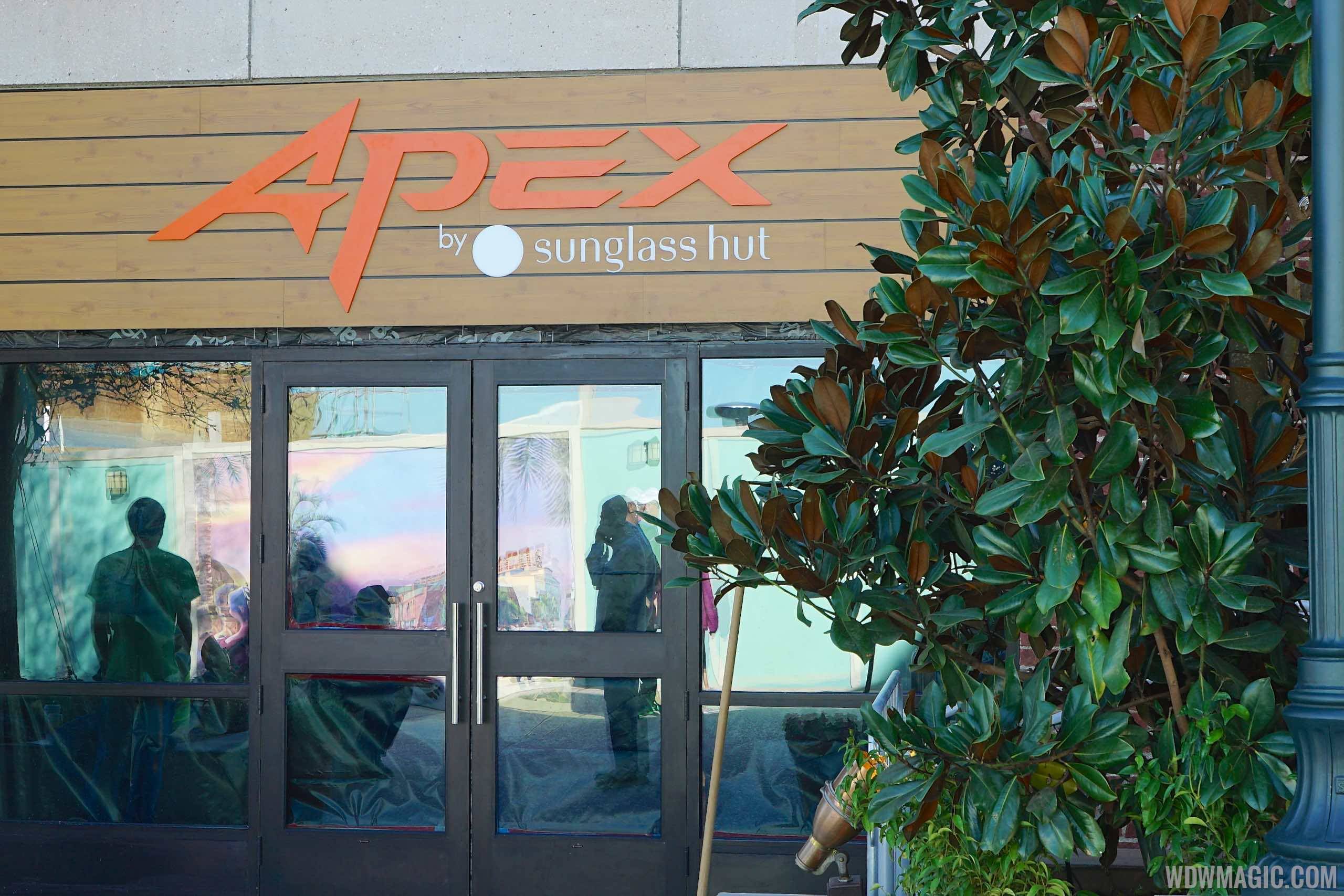 PHOTOS - APEX by Sunglass Hut signage goes up in The Landing at Disney Springs