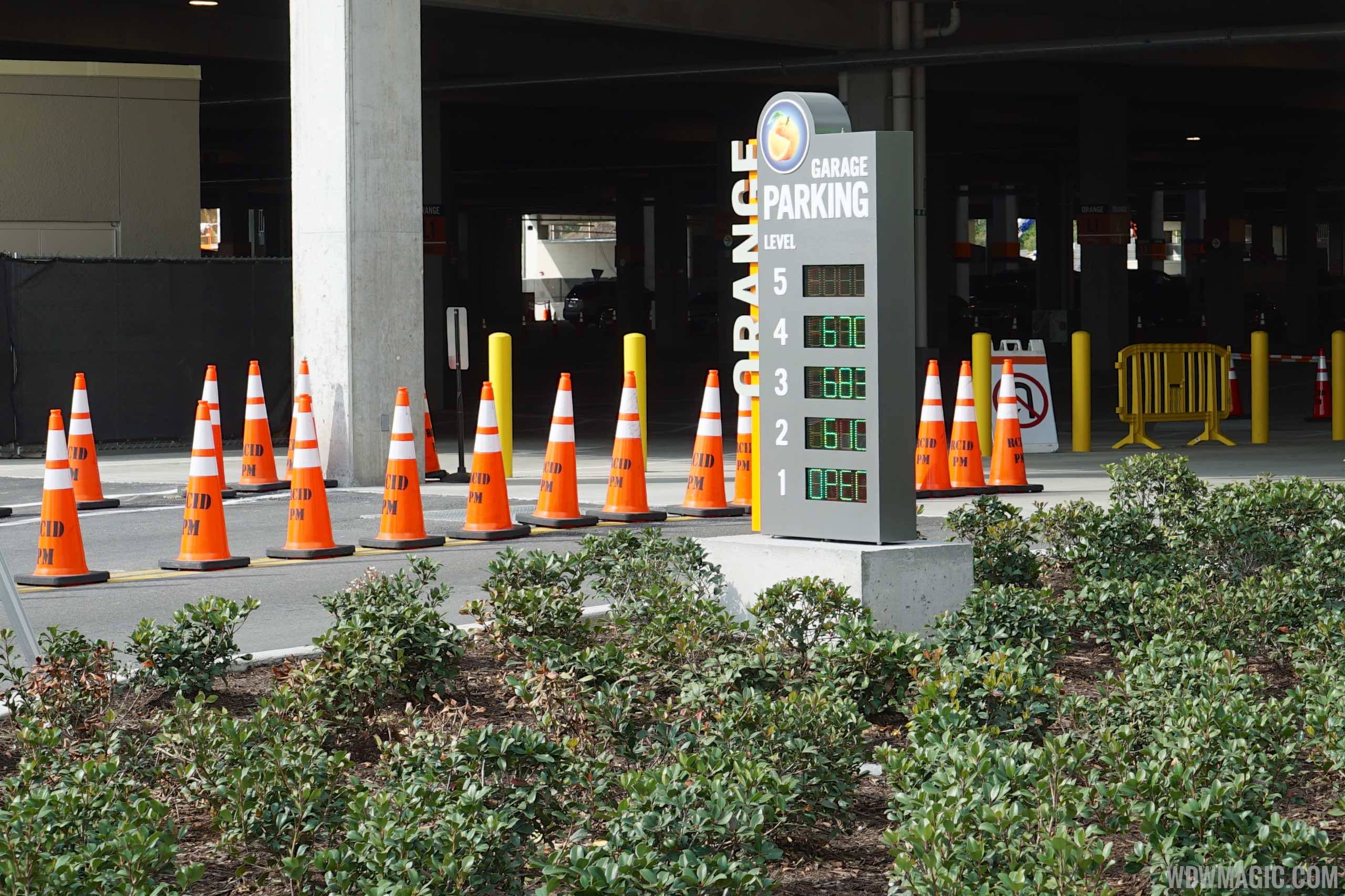 PHOTOS - Disney Springs West Side parking garage now testing the available space sensing technology