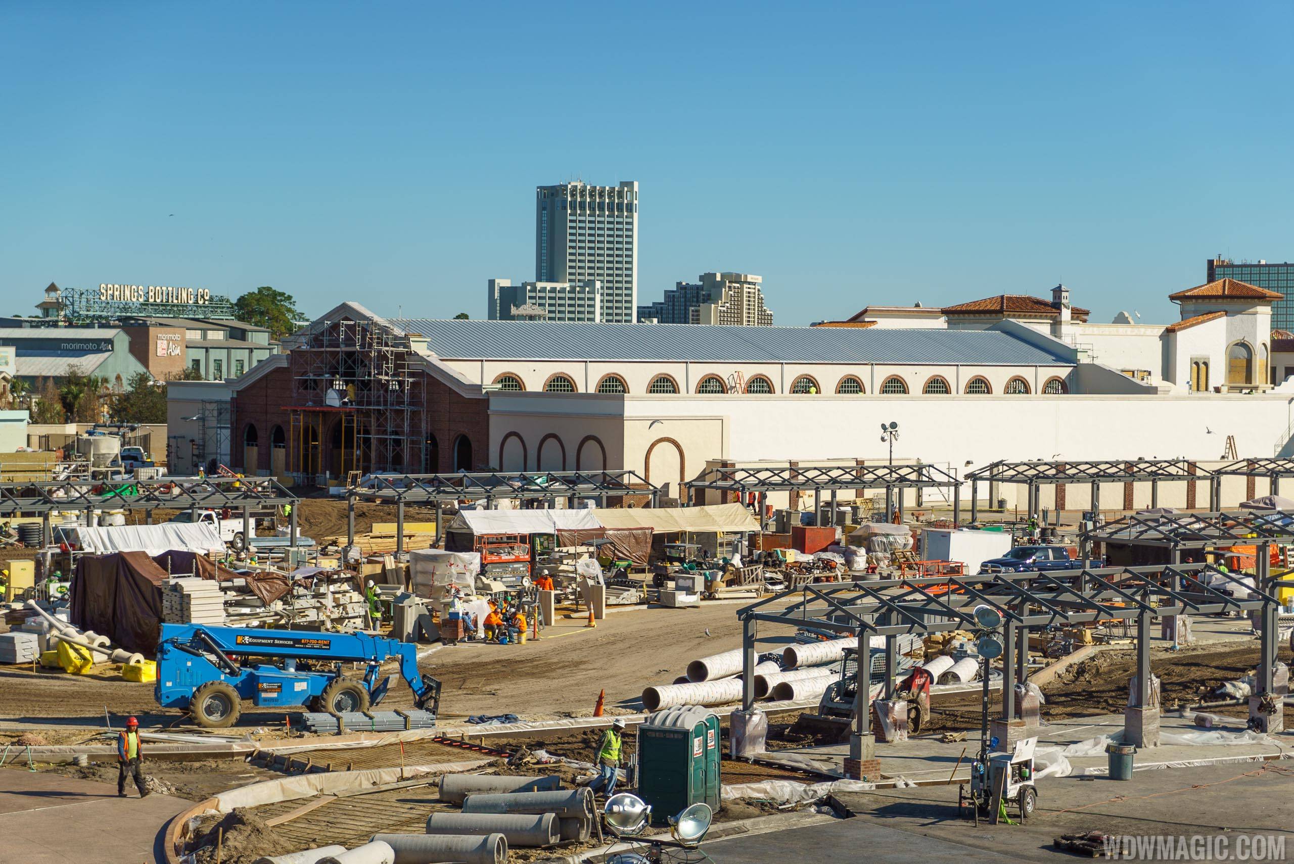 The Town Center construction at Disney Springs