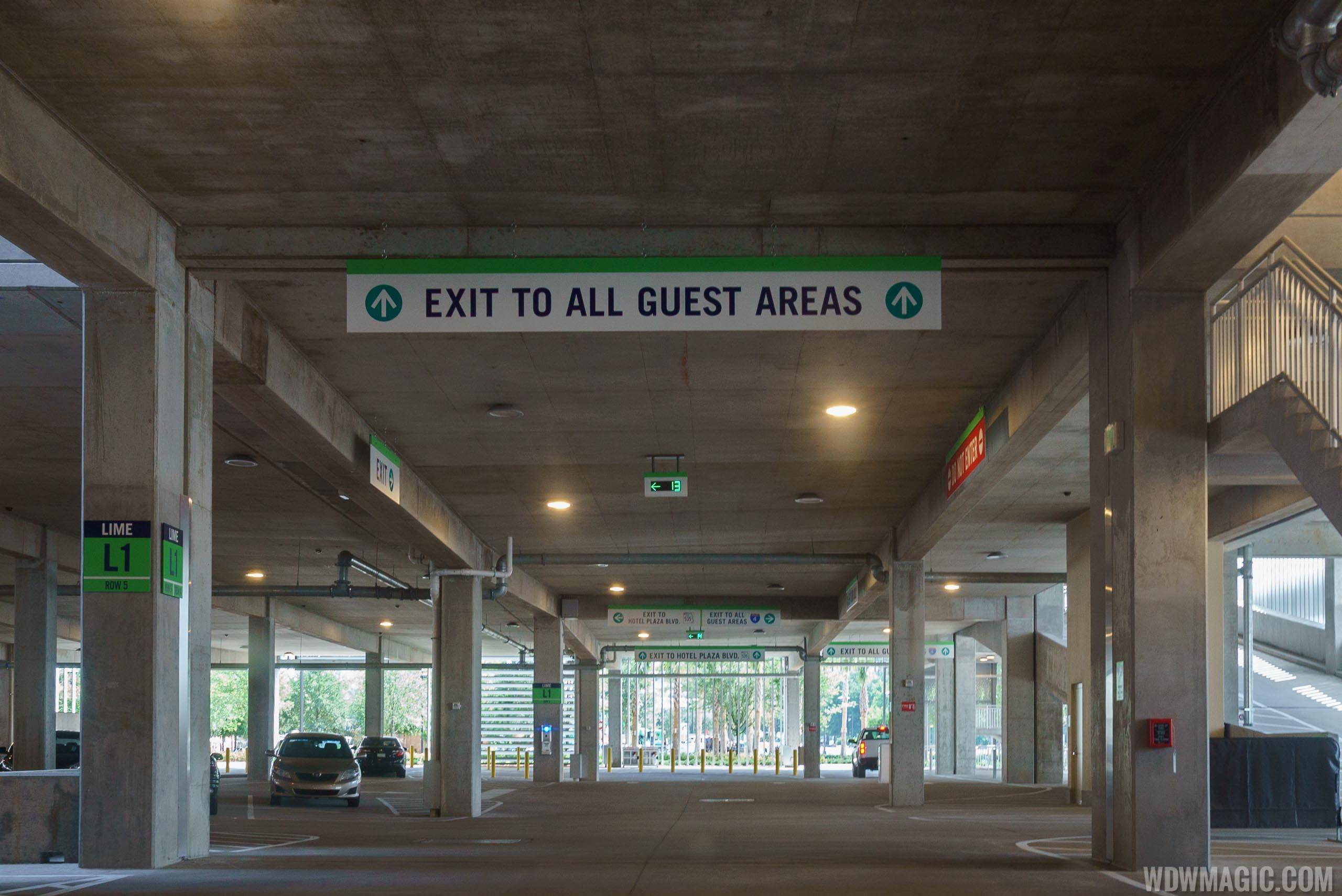 Exit signage from the Lime Garage