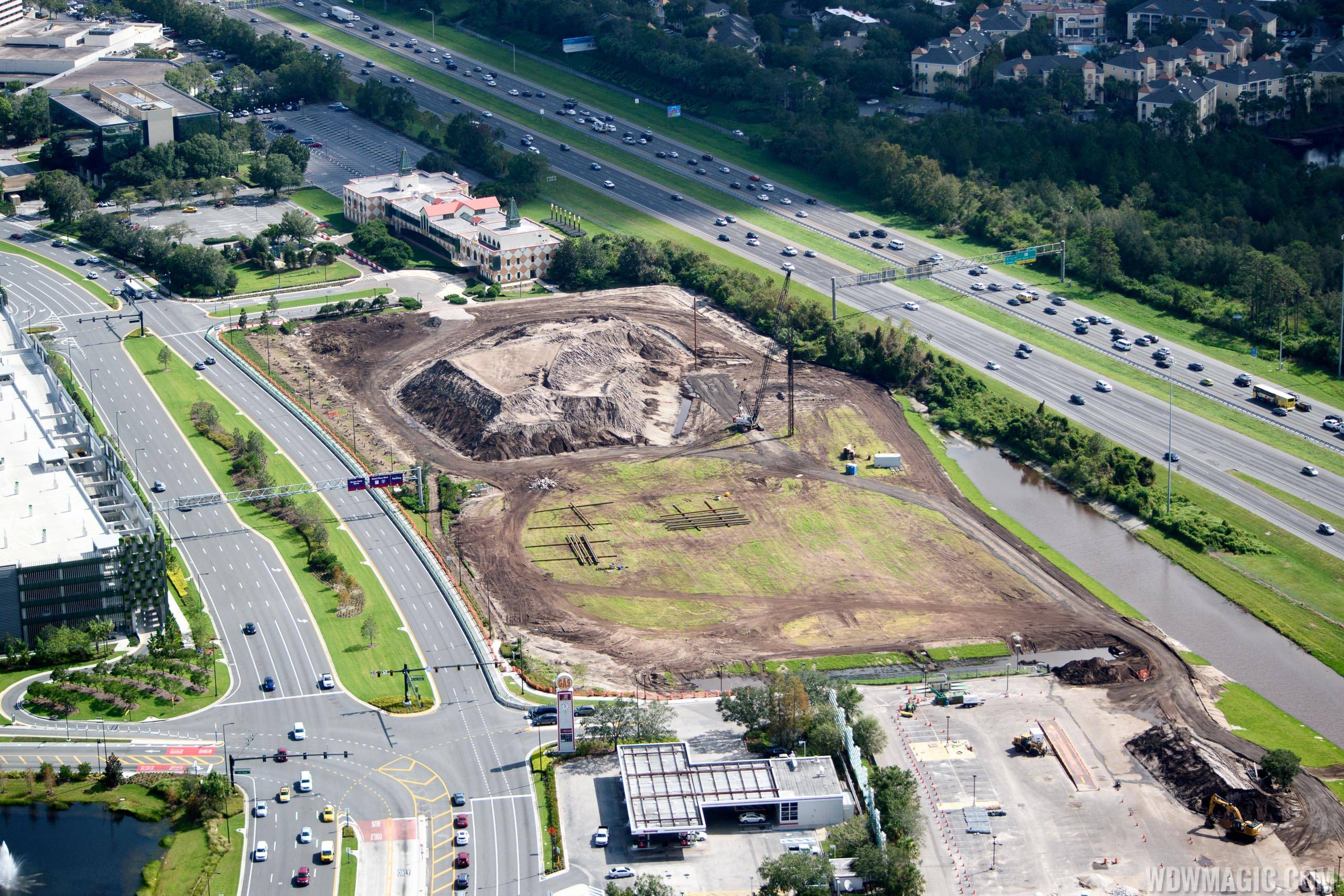 Disney Springs third parking lot construction from the air