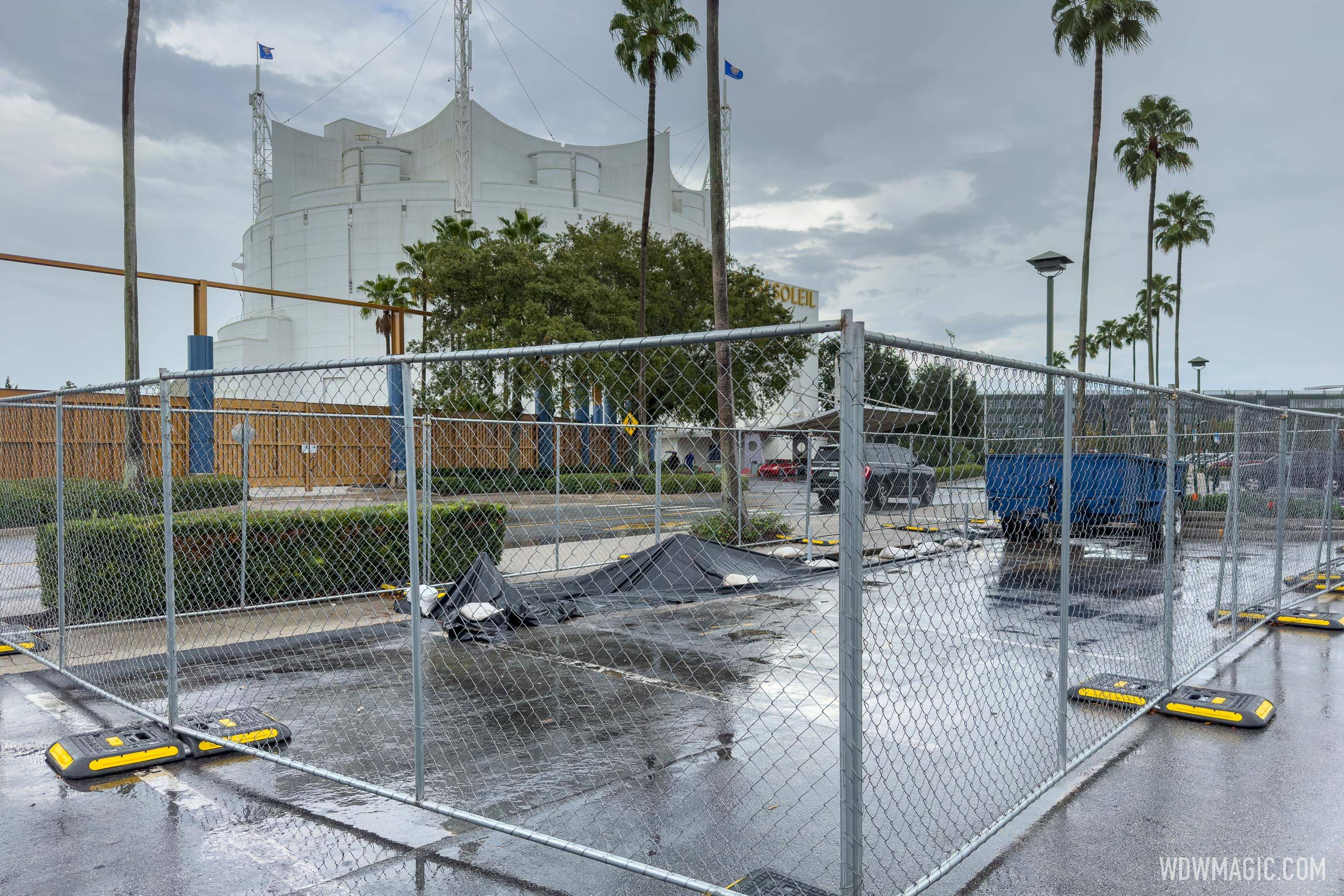 Disney Springs EV chargers construction Watermelon lot - September 2022
