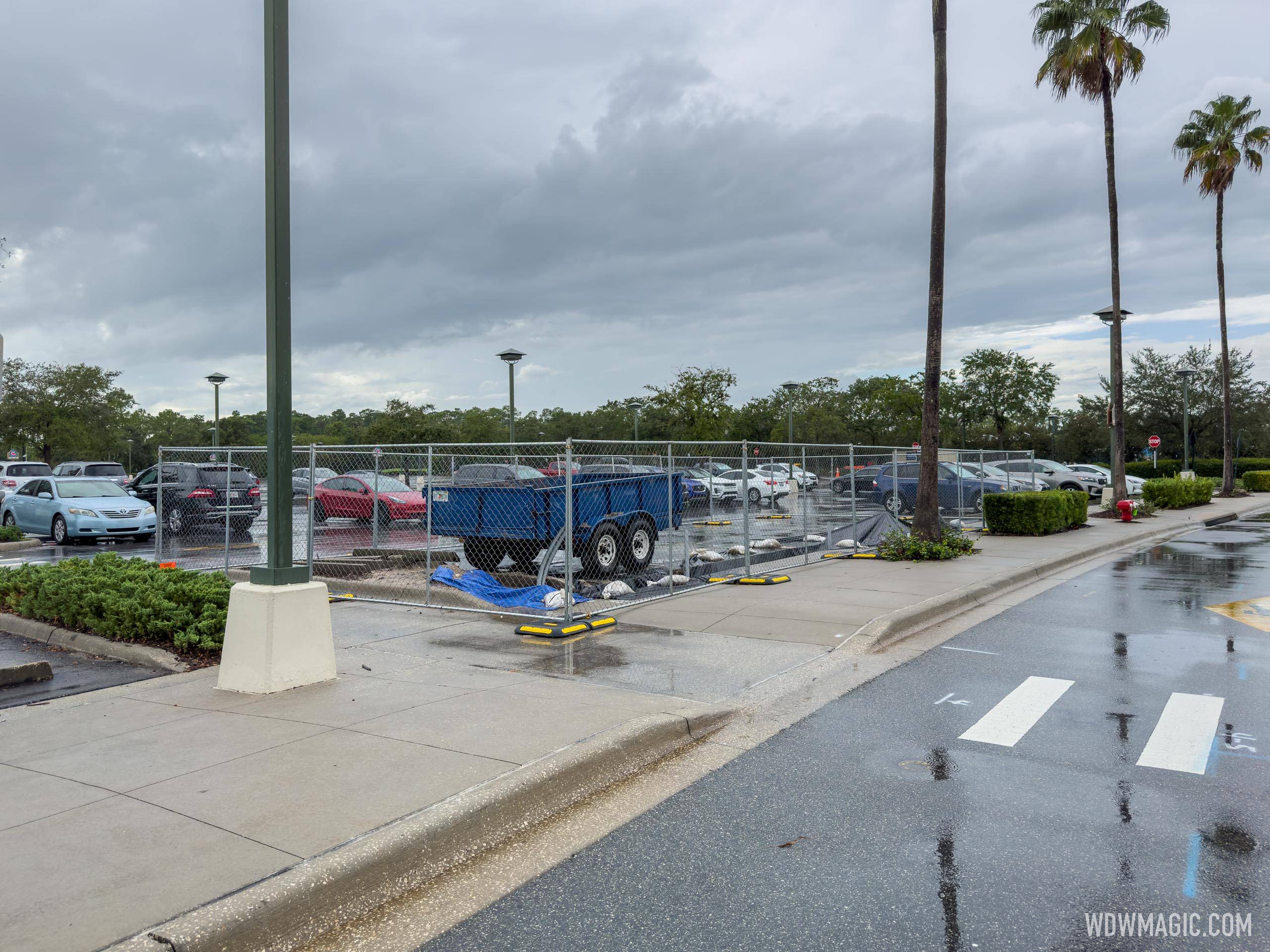 Disney Springs EV chargers construction Watermelon lot - September 2022