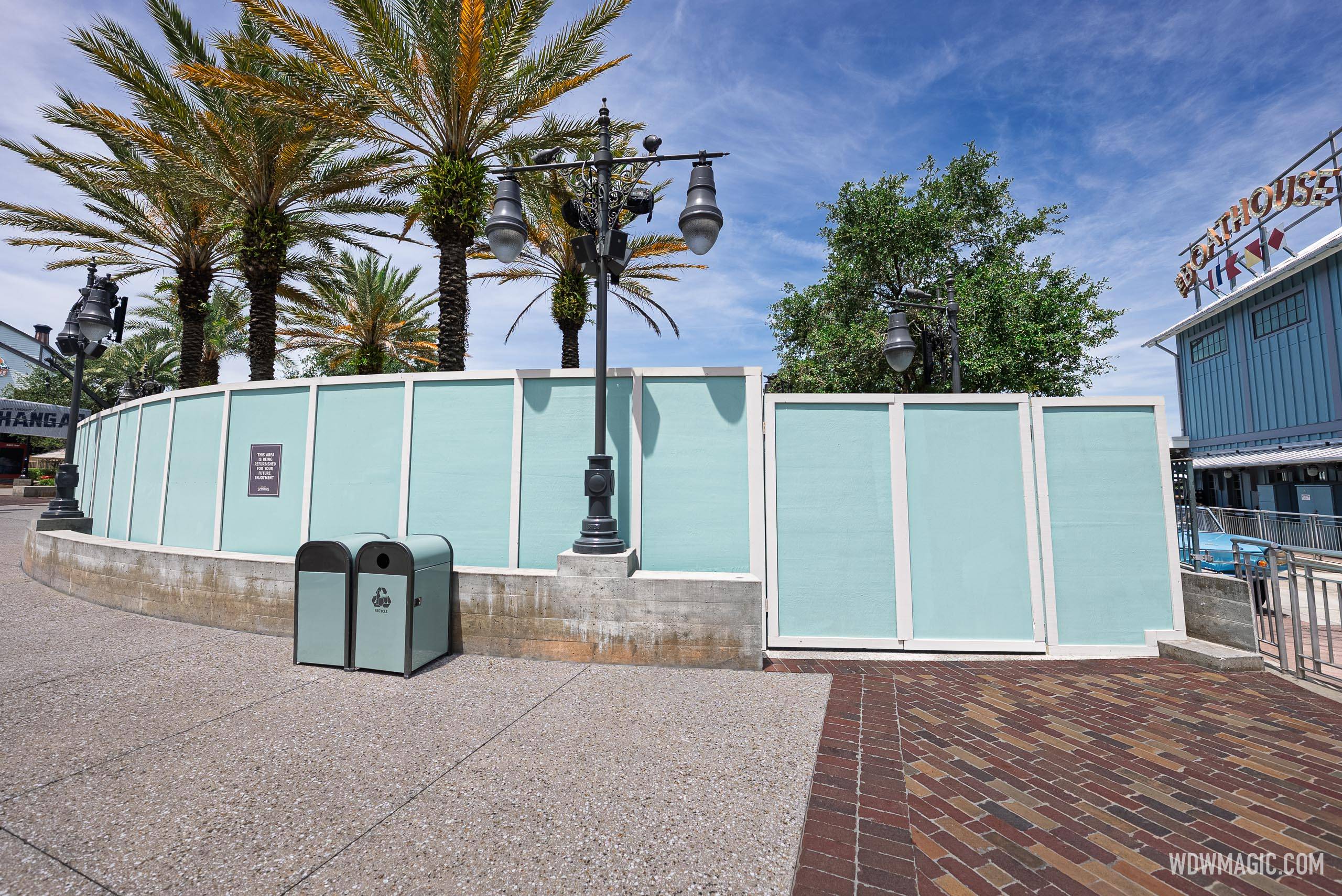 Waterview Park Refurbishment — Construction Walls Up at Disney Springs