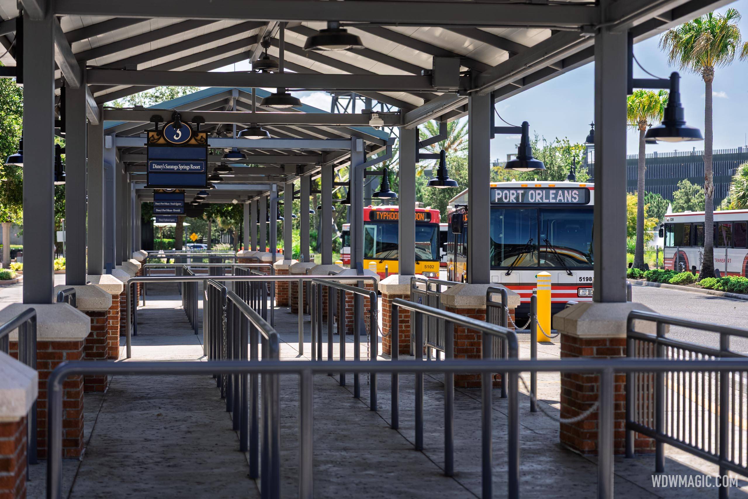 Disney Springs Bus and Water Taxi Policy Change: Signage in Place
