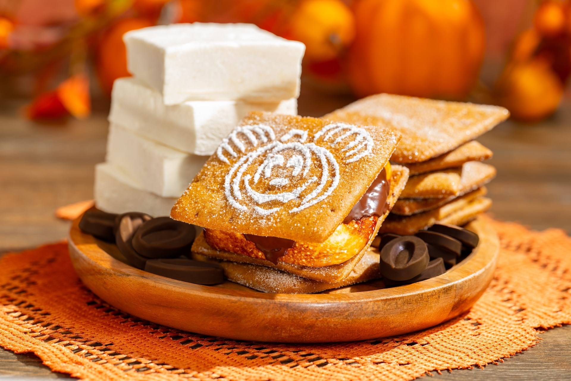 Pumpkin Spice S'More House Made Graham Crackers Spiced Pumpkin Ganache Dark Choc