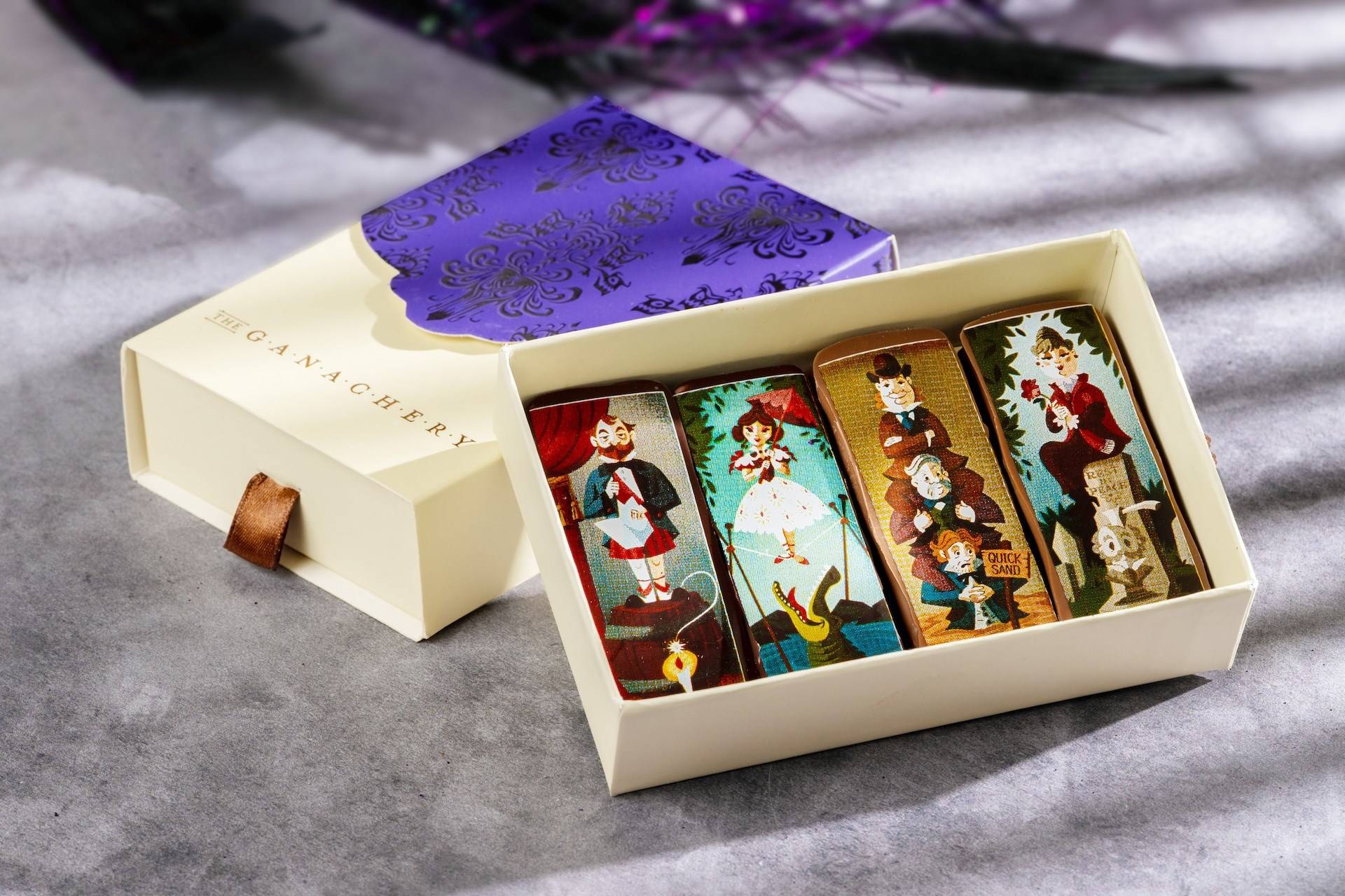 Haunted Mansion Portrait Bars Four Chocolate Ganache Bars