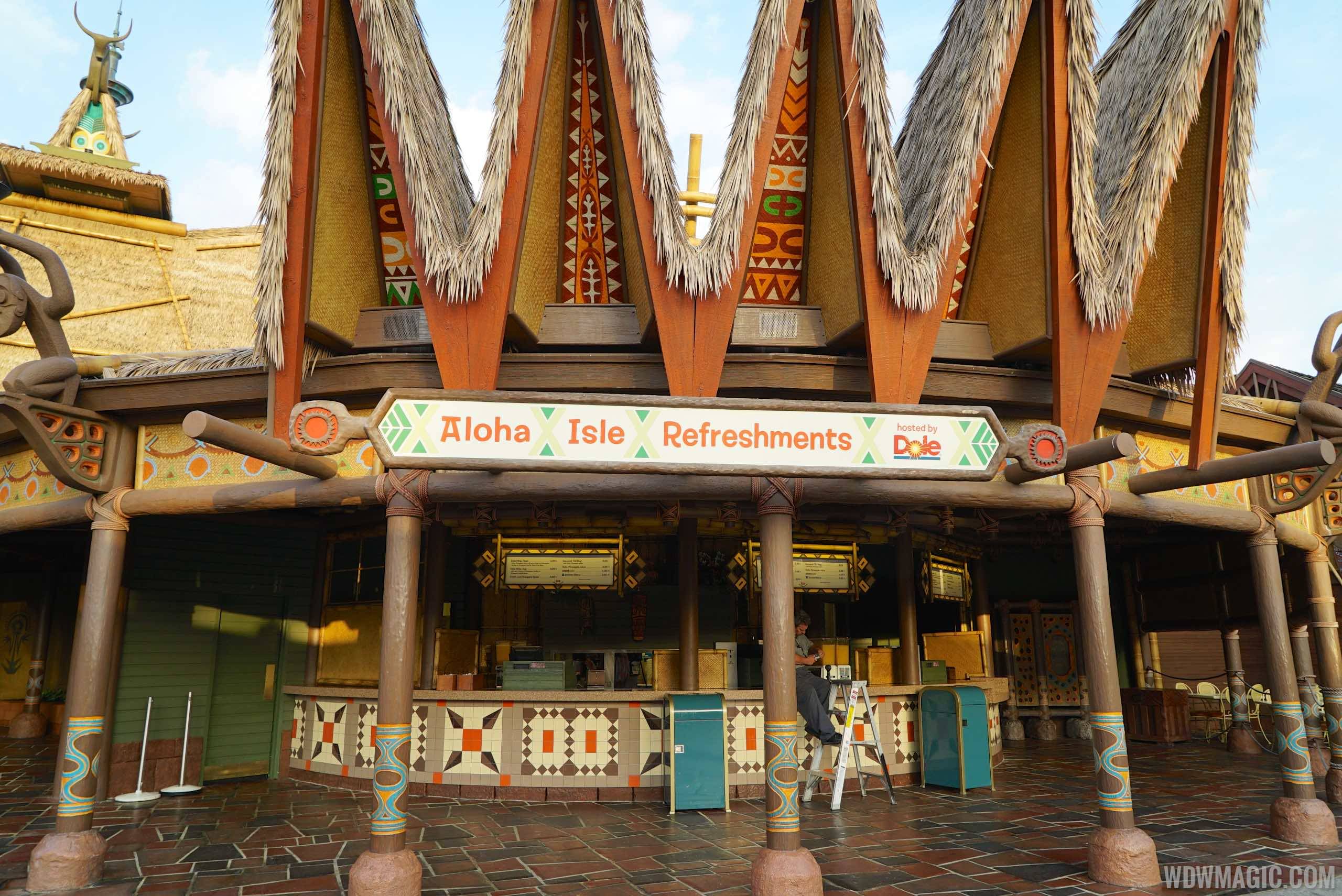 PHOTOS - Aloha Isle moves to new location in the Magic Kingdom's Adventureland