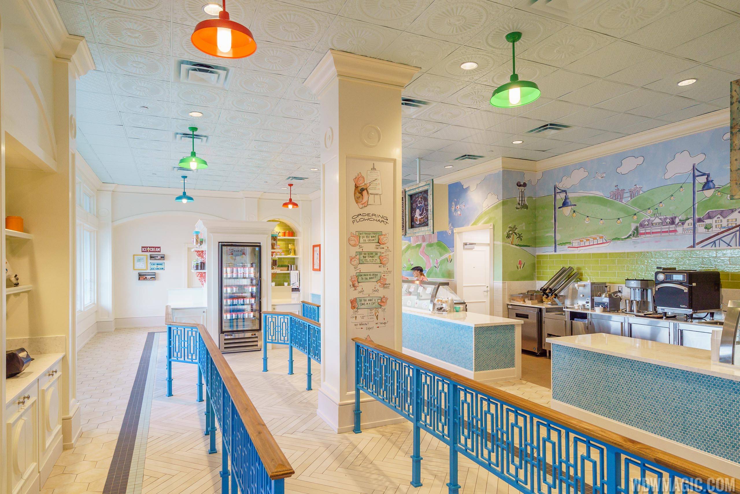 Inside Ample Hills Creamery at Disney's BoardWalk